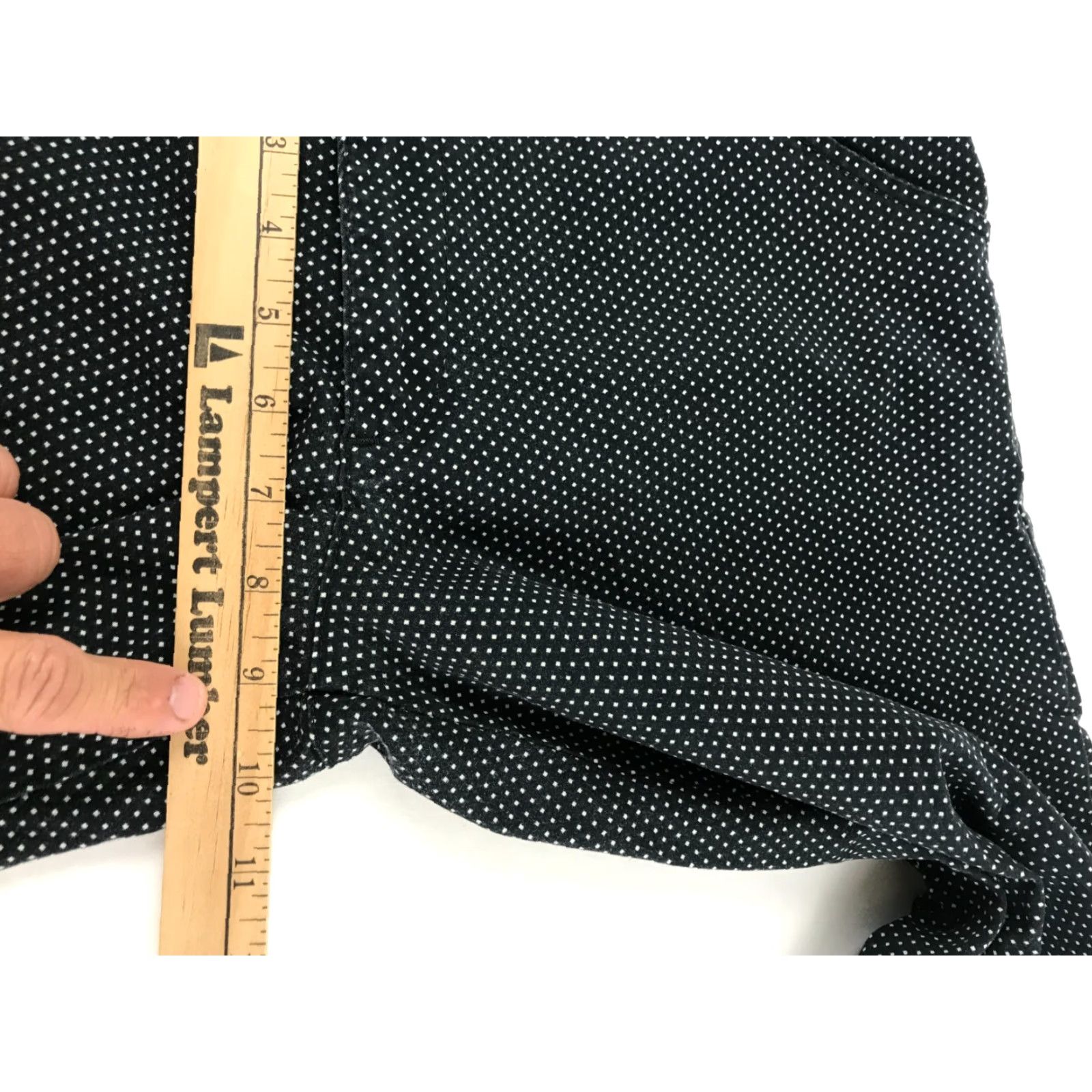 Lee Lee Pants Women's 12 Black Polka Dot Mid Rise Straight Leg Capri Pants Size 34" / US 12 / IT 48 - 4 Thumbnail