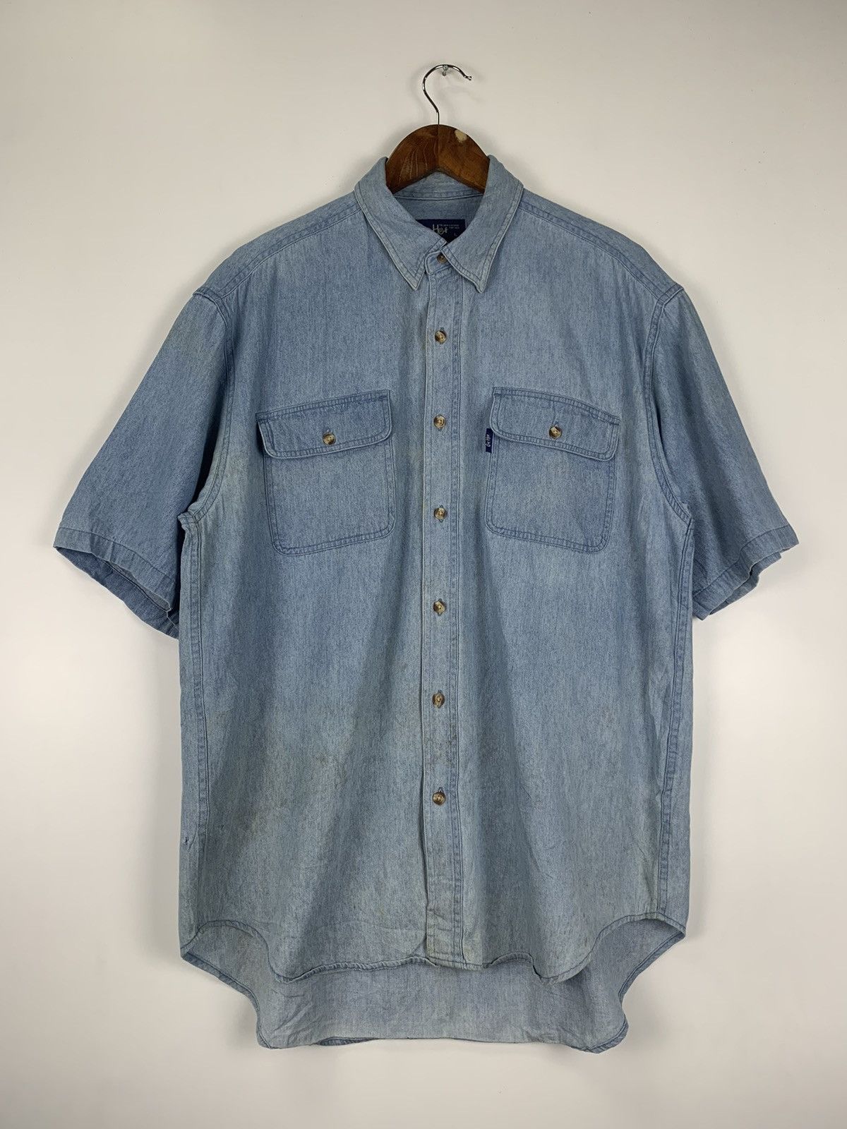 Japanese Brand × Vintage Vintage Be-Hot button denim shirt Size US L / EU 52-54 / 3 - 2 Thumbnail