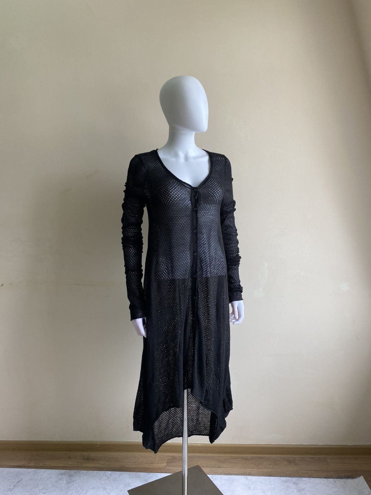 Rundholz Rundholz Black Label Avant Garde Mesh Button Up Midi Dress Size XS / US 0-2 / IT 36-38 - 1 Thumbnail
