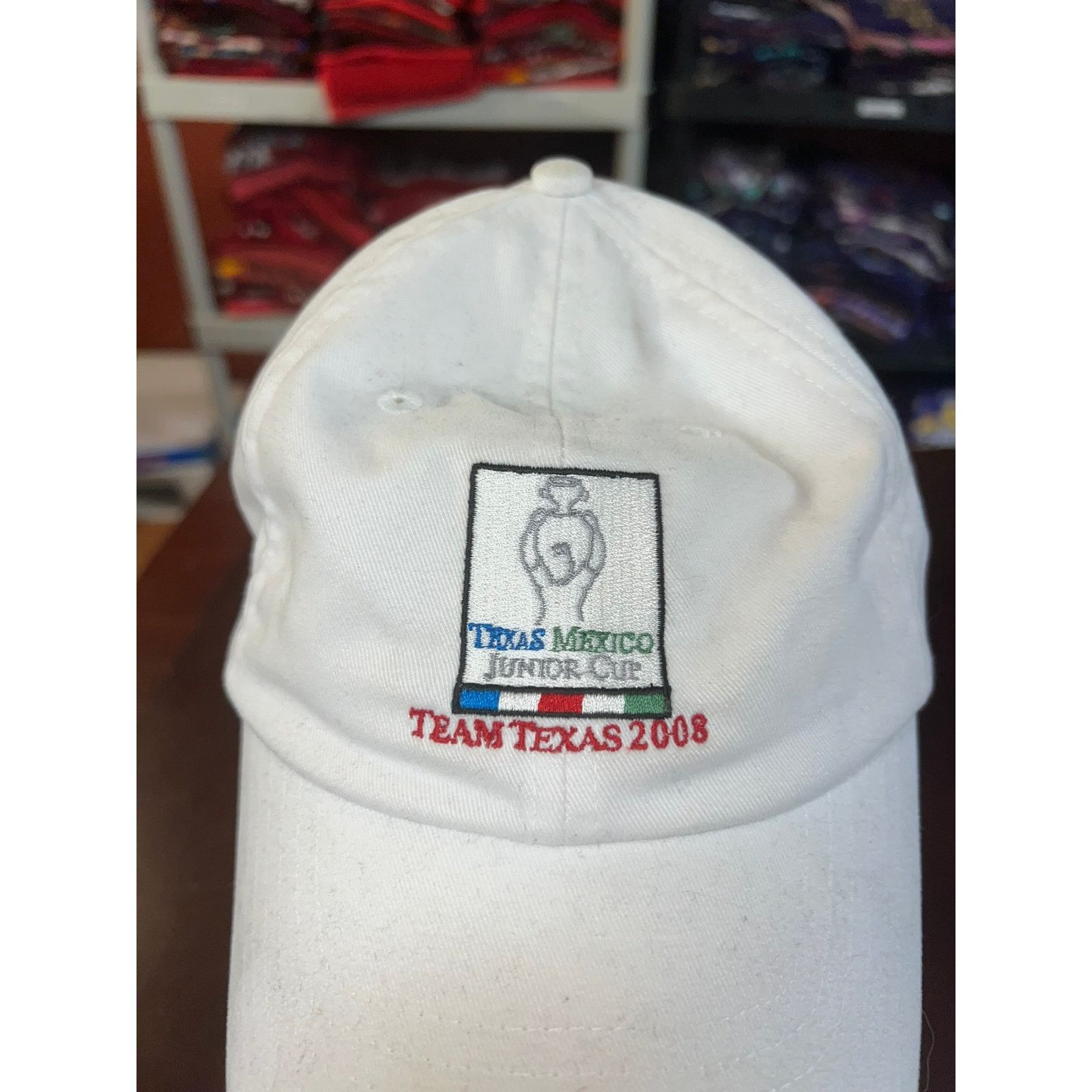Vintage Texas Hat Team TX Mexico Junior Cup Soccer Futbol White Cap Size ONE SIZE - 2 Thumbnail