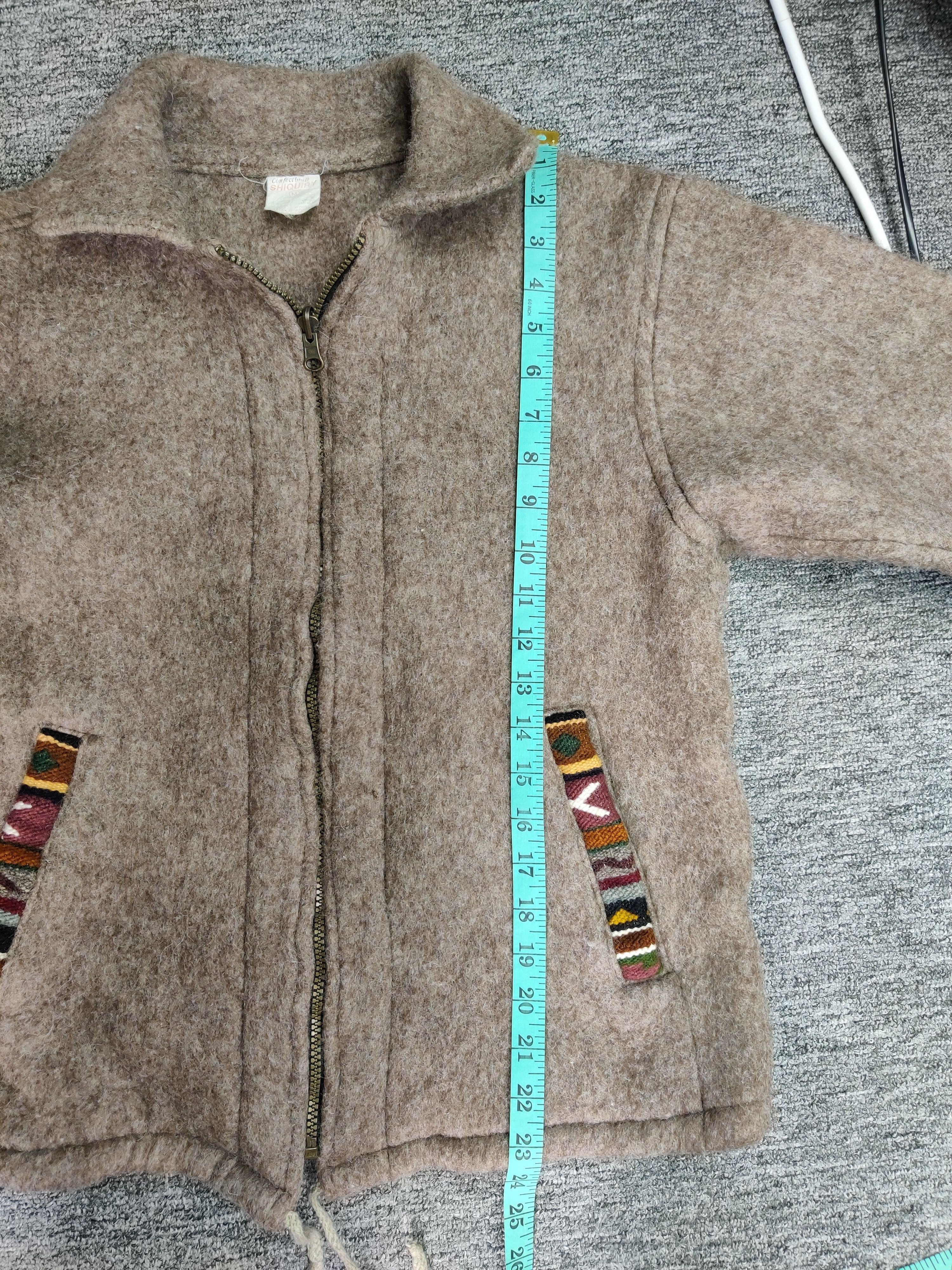 Japanese Brand Vintage Navajo Shiquiry Wool Mohair Zipper Jacket Size US M / EU 48-50 / 2 - 13 Thumbnail