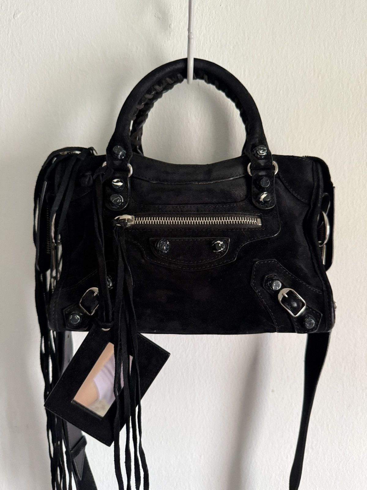 Balenciaga Balenciaga Classic Mini City Black Suede bag Size ONE SIZE - 1 Thumbnail