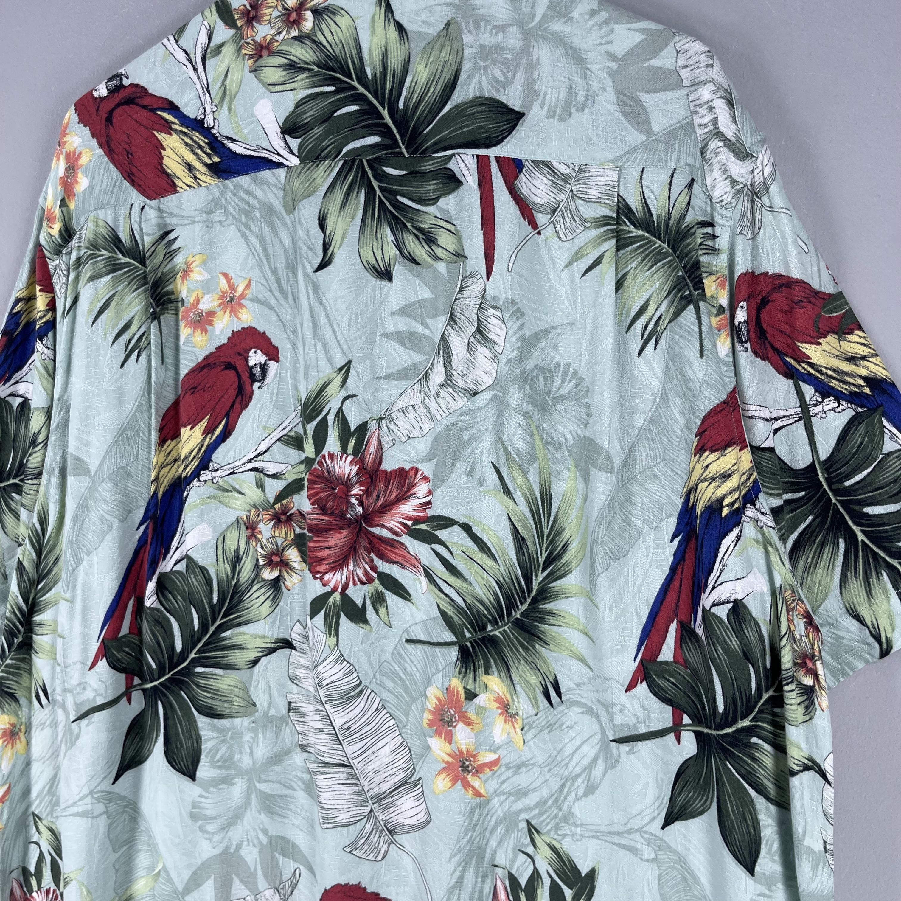 Vintage Vintage Hawaii Aloha Tropical Floral Parrot Motive Shirt Size US XXL / EU 58 / 5 - 9 Thumbnail