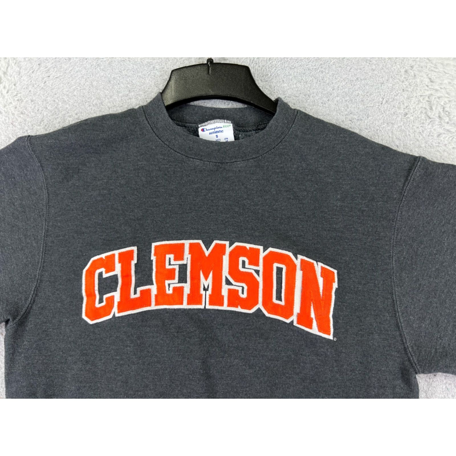 Champion Champion Crew Neck Sweatshirt – Gray, Adult Small, Long Sleeve, Pullover, Regular Fit, Jersey Cotton, Logo, Men Size US S / EU 44-46 / 1 - 4 Thumbnail