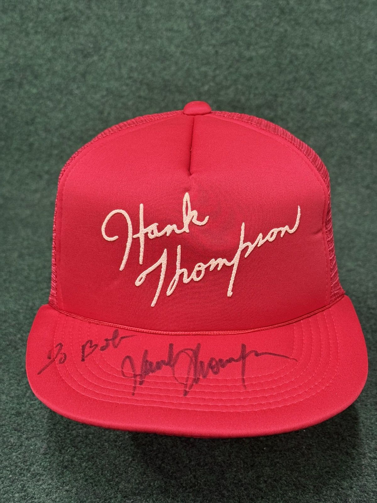 Vintage Vintage Hank Thompson Autographed Trucker Hat Size ONE SIZE - 1 Thumbnail