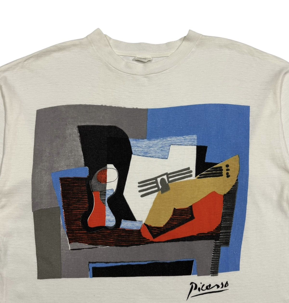 Art Comes First Vtg🔥80’s Pablo Picasso Pop Art Tee Size US M / EU 48-50 / 2 - 3 Thumbnail