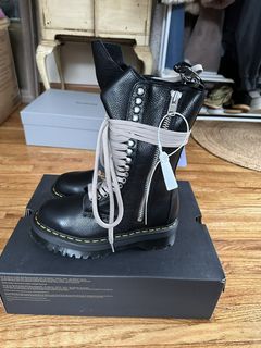 Dr martens 146 silver chrome flat ankle on sale boots