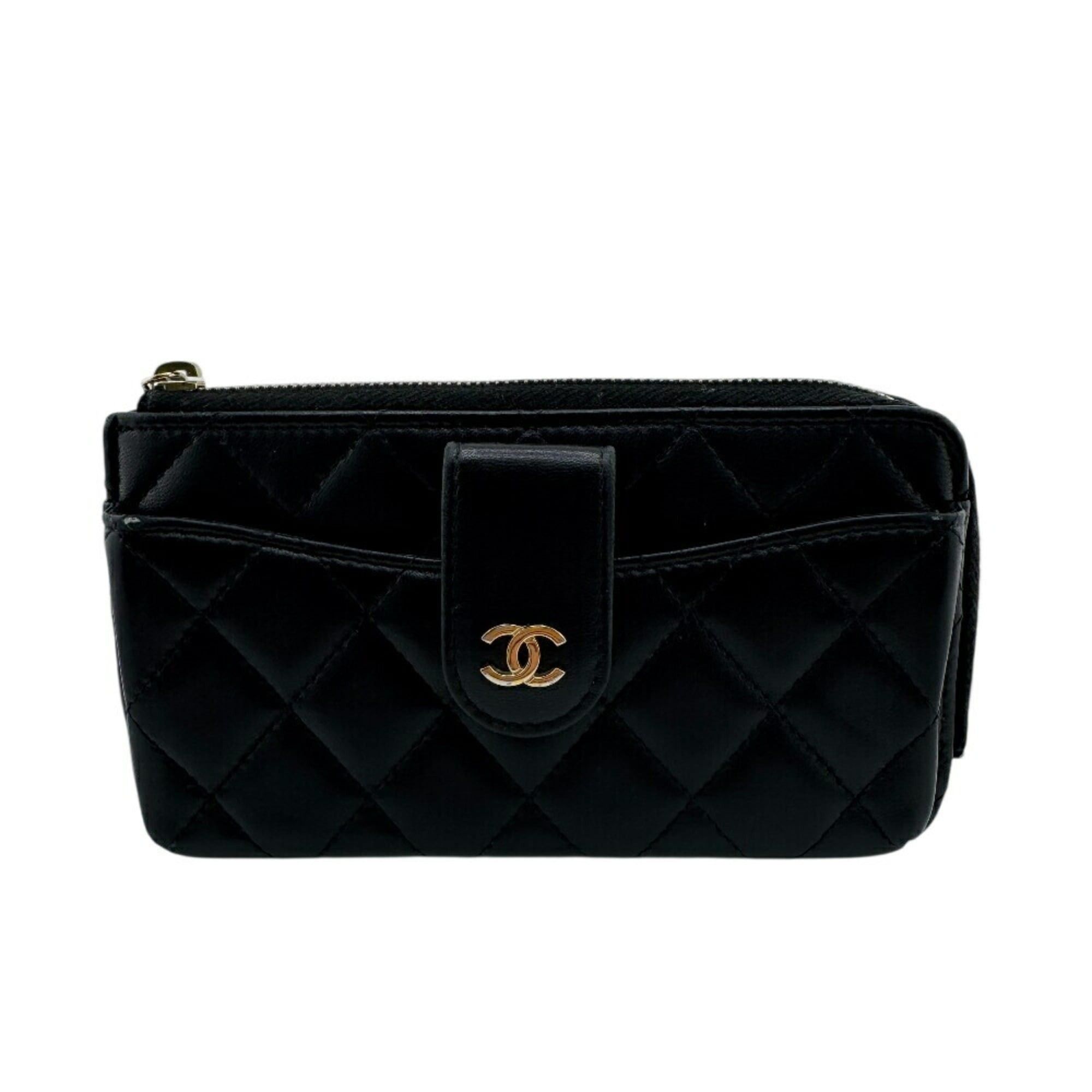 Chanel CHANEL Timeless Classic Multi-Case Coco Mark Matelasse Long Wallet Black Women's Size ONE SIZE - 1 Thumbnail