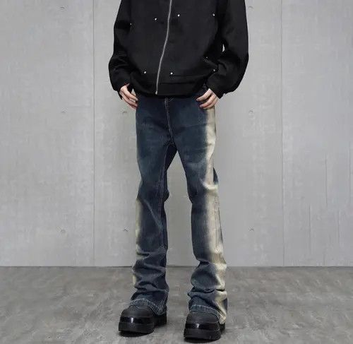 Designer × Japanese Brand Slim Flared Streetwear Vintage Design Jeans Size US 34 / EU 50 - 1 Thumbnail