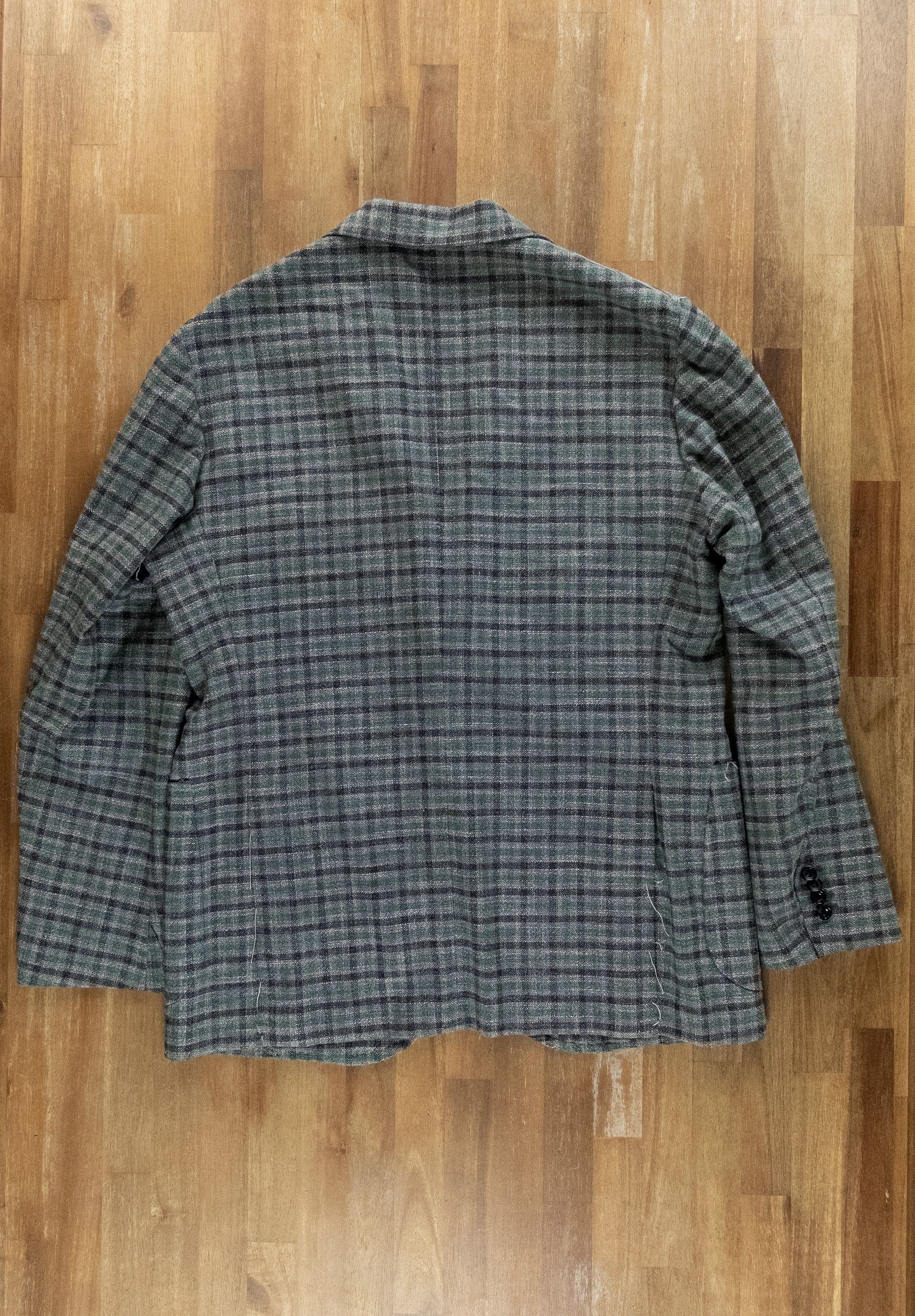 SARTORIO SARTORIO Napoli Kiton green gray plaid wool silk sportcoat Size 42R - 12 Thumbnail