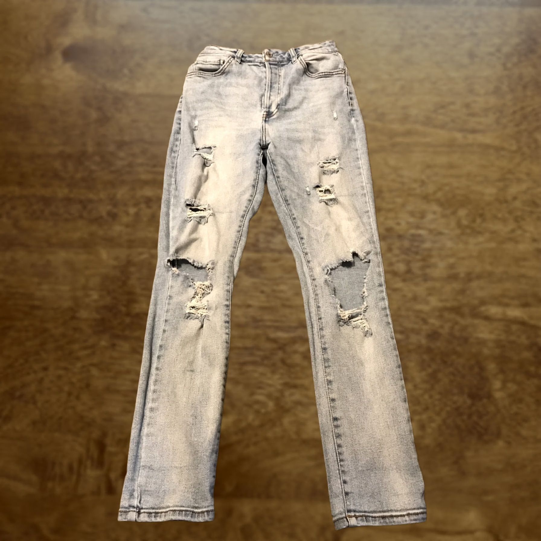 Forever 21 Forever 21 Jeans Woman 28 Button Fly Denim 5-Pocket Regular Straight Blue Cotton Blend B24 Jeans Size 28" / US 6 / IT 42 - 1 Thumbnail