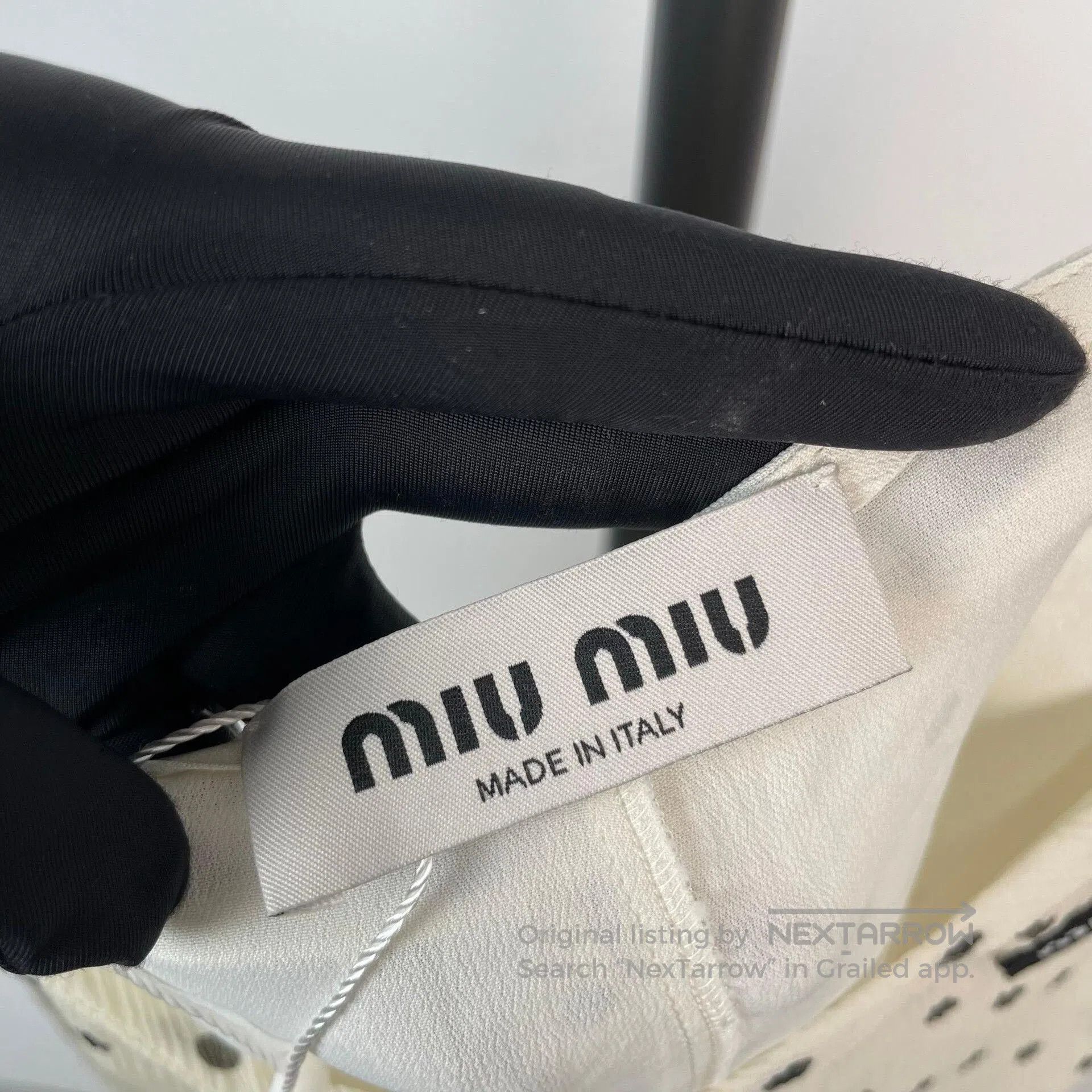 Miu Miu Miumiu Silk Polka Dot Skirt. Size 37" - 6 Thumbnail