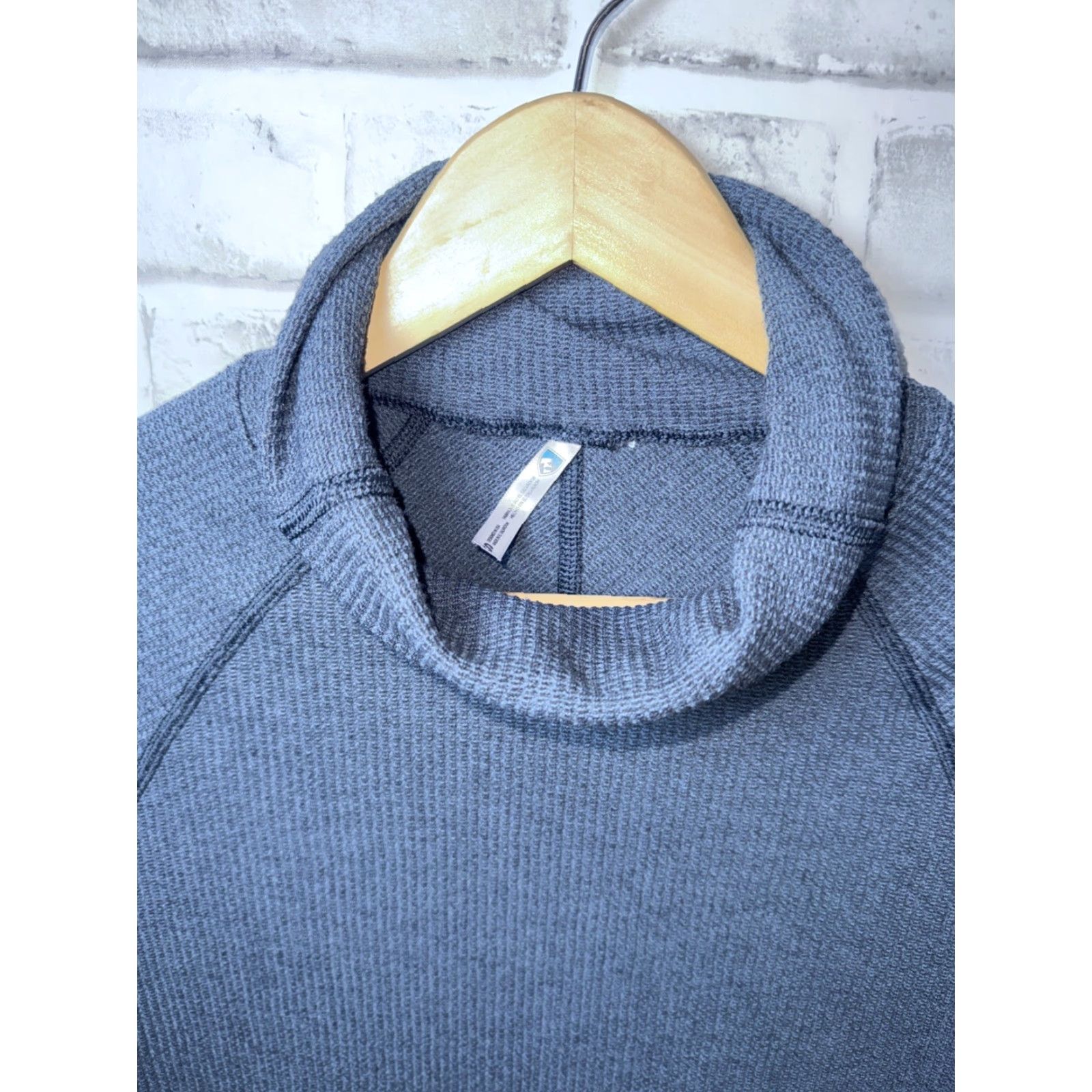 Vintage Kuhl Petra Turtleneck Shirt Womens S Blue Long Sleeve Pullover Knit Thermal Casual Everyday Regular Size S / US 4 / IT 40 - 2 Thumbnail