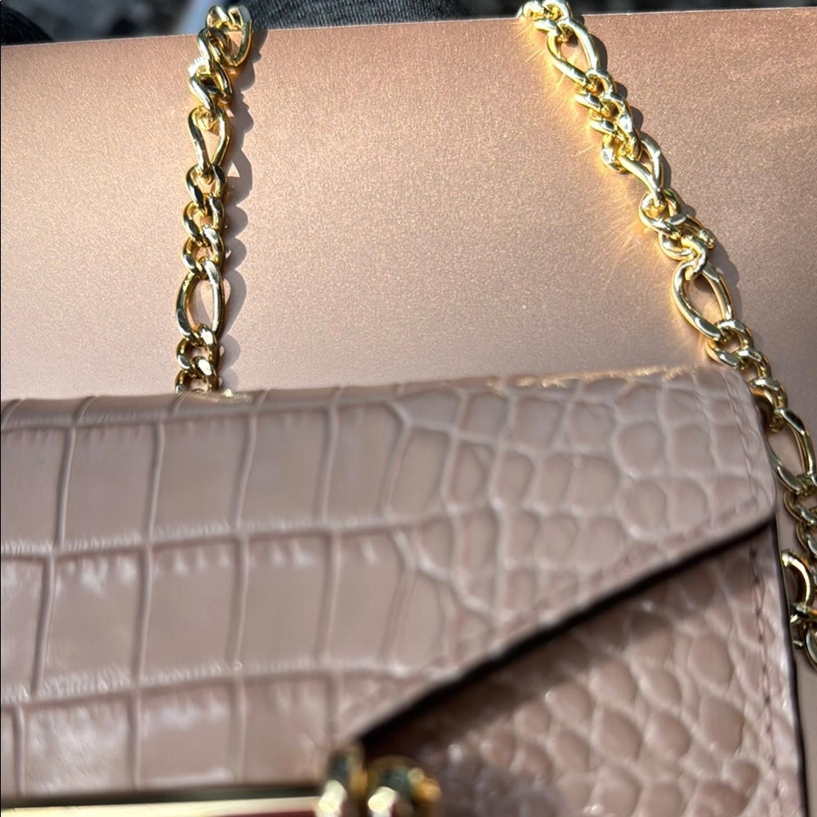 Strathberry Strathberry pink Tan Croc-Embossed Clutch Size ONE SIZE - 8 Thumbnail
