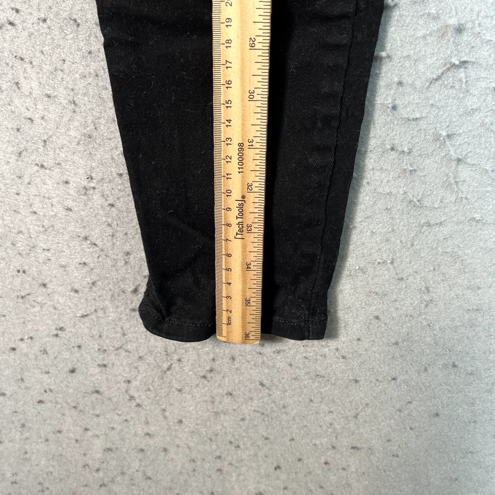 Vintage Sneak Peek Jeans Womens 5 Skinny Distressed Black Made In USA Denim Cotton Blend 30 in Waist 27 in Inseam Size 27" / US 4 / IT 40 - 3 Thumbnail