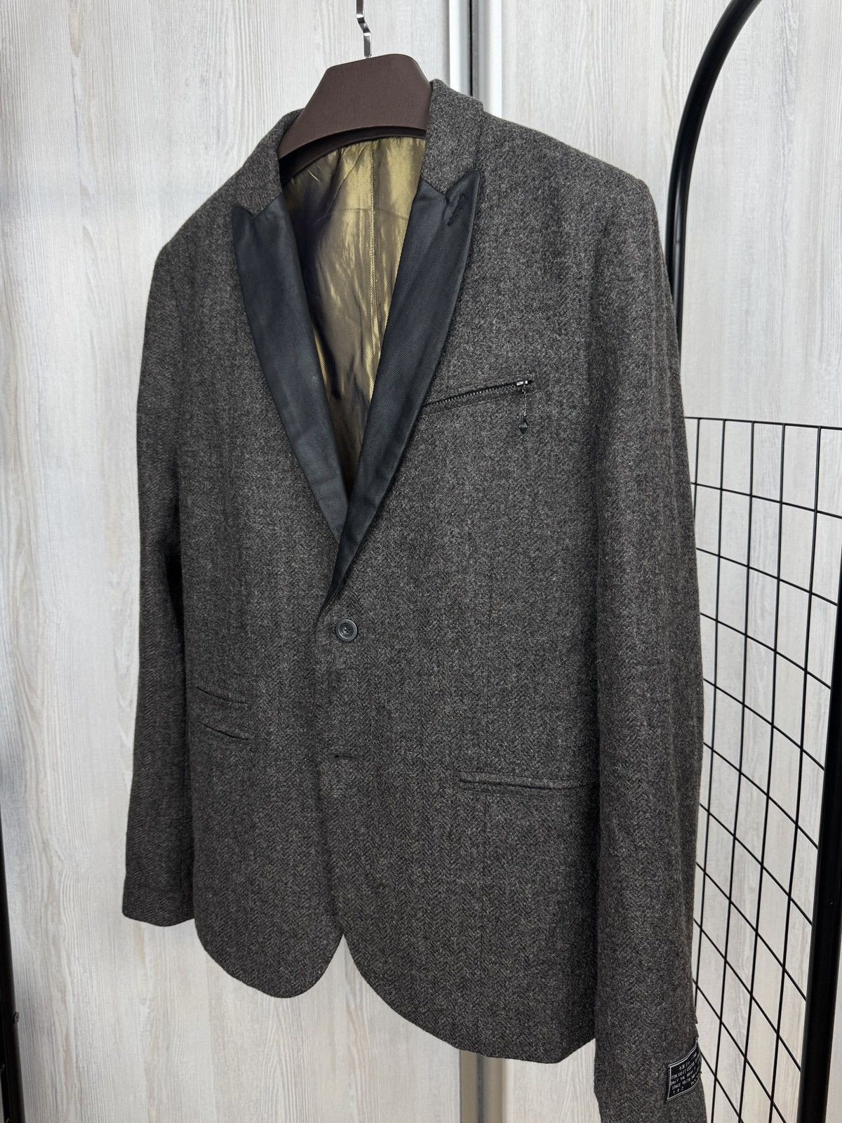 Diesel Diesel wool rayon grey tweed sport coat blazer jacket size L Size 42R - 8 Thumbnail