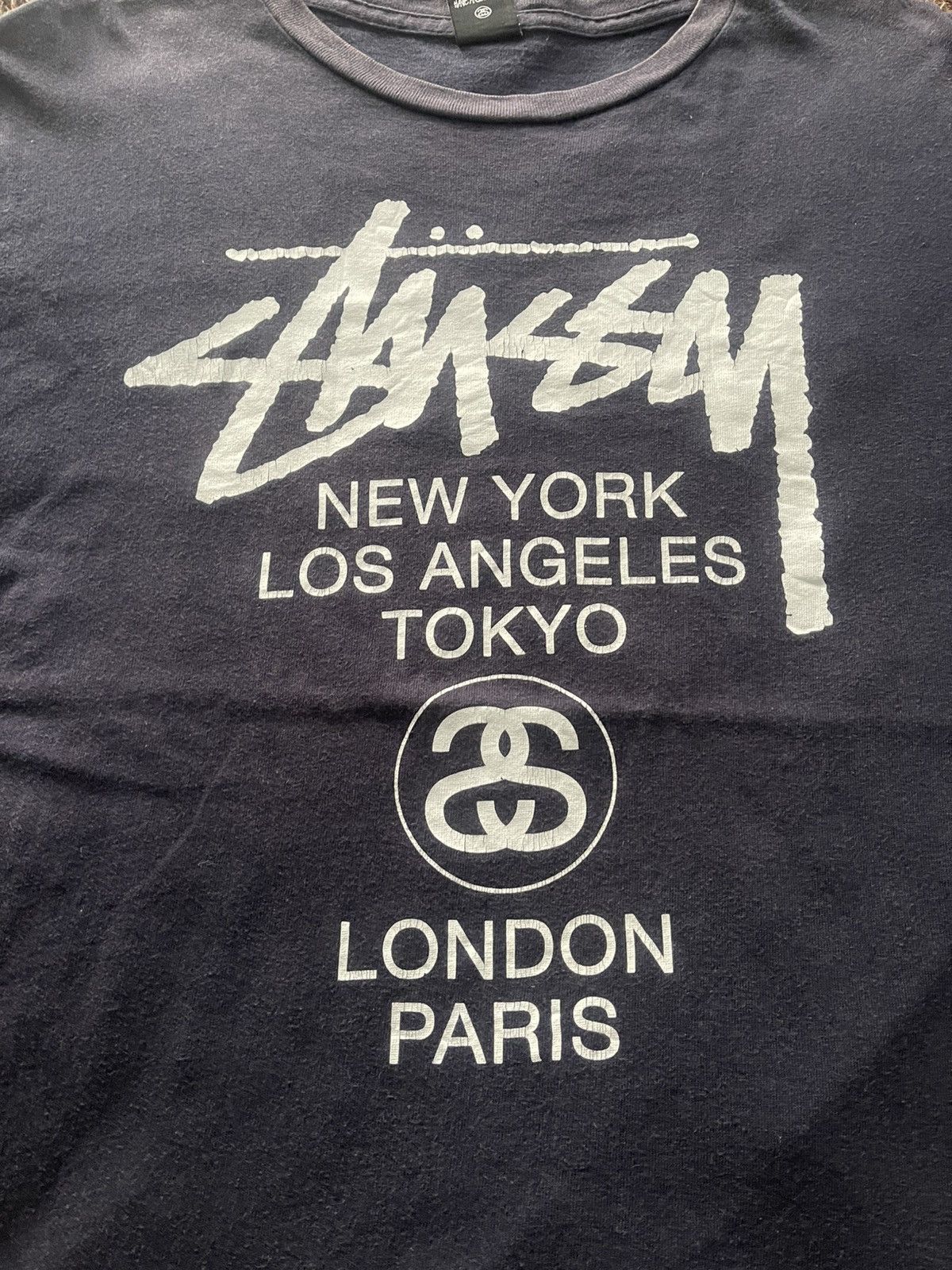Stussy 🔥HOT🔥VINTAGE DISTRESSED STUSSY TOUR TEE VERY RARE Size US L / EU 52-54 / 3 - 2 Thumbnail