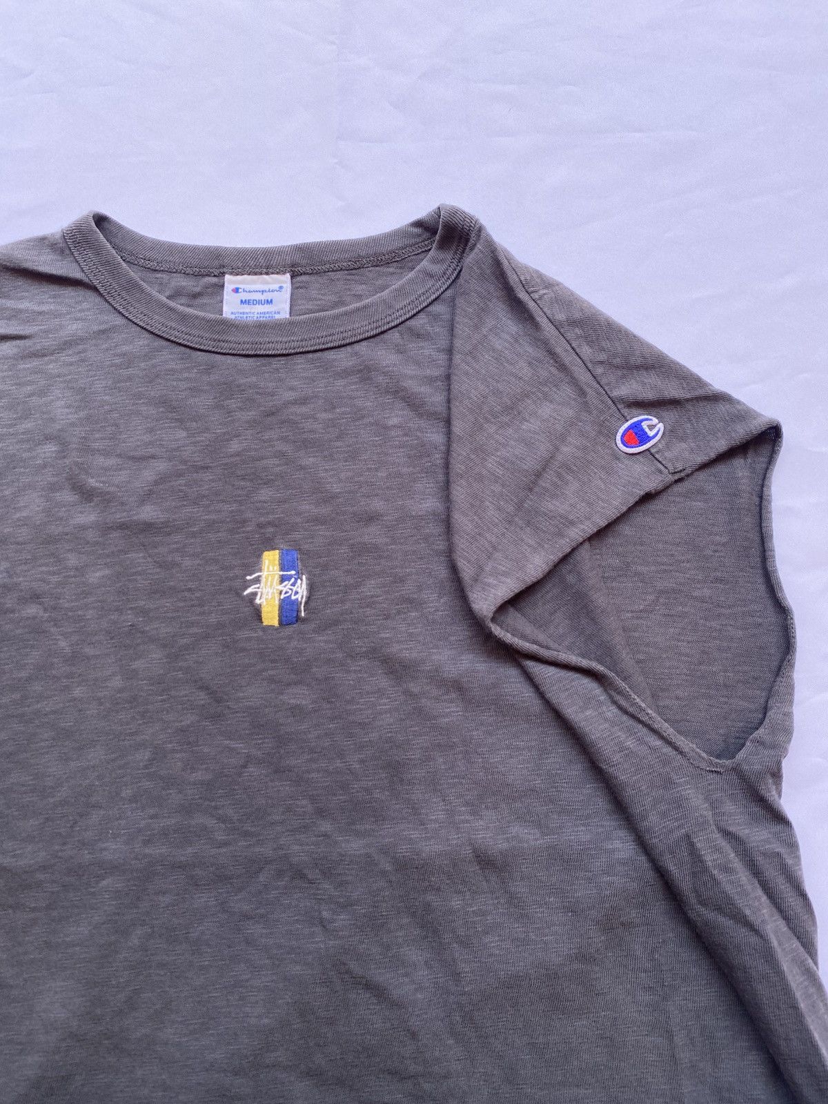 Stussy Stussy x Champion Crop Off Boxy Tee Size US M / EU 48-50 / 2 - 2 Thumbnail