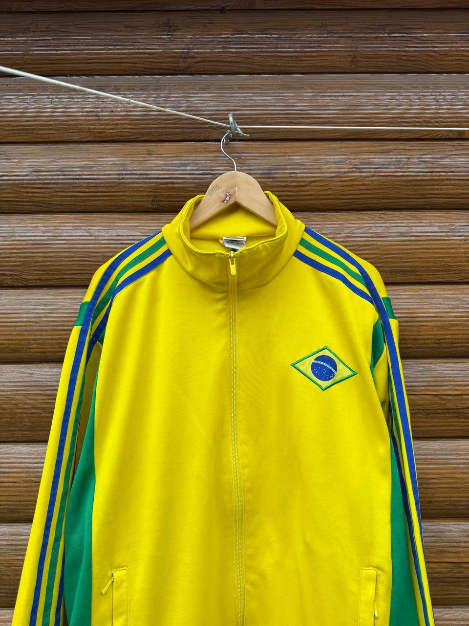 Adidas Adidas Brazil Football Jacket Soccer Track Top Size US XL / EU 56 / 4 - 2 Thumbnail