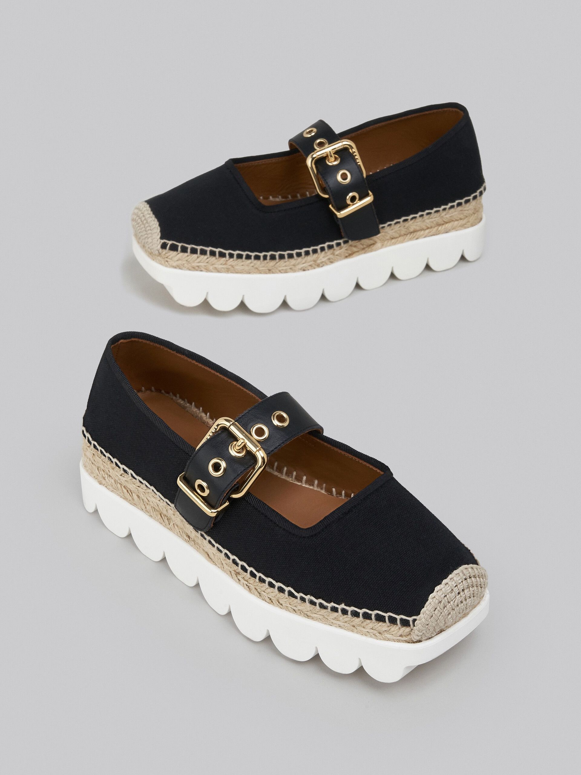 Marni o1w1db10125 Mary-Jane Buckle-Detail Canvas Shoes in Black Size US 8 / IT 38 - 4 Thumbnail