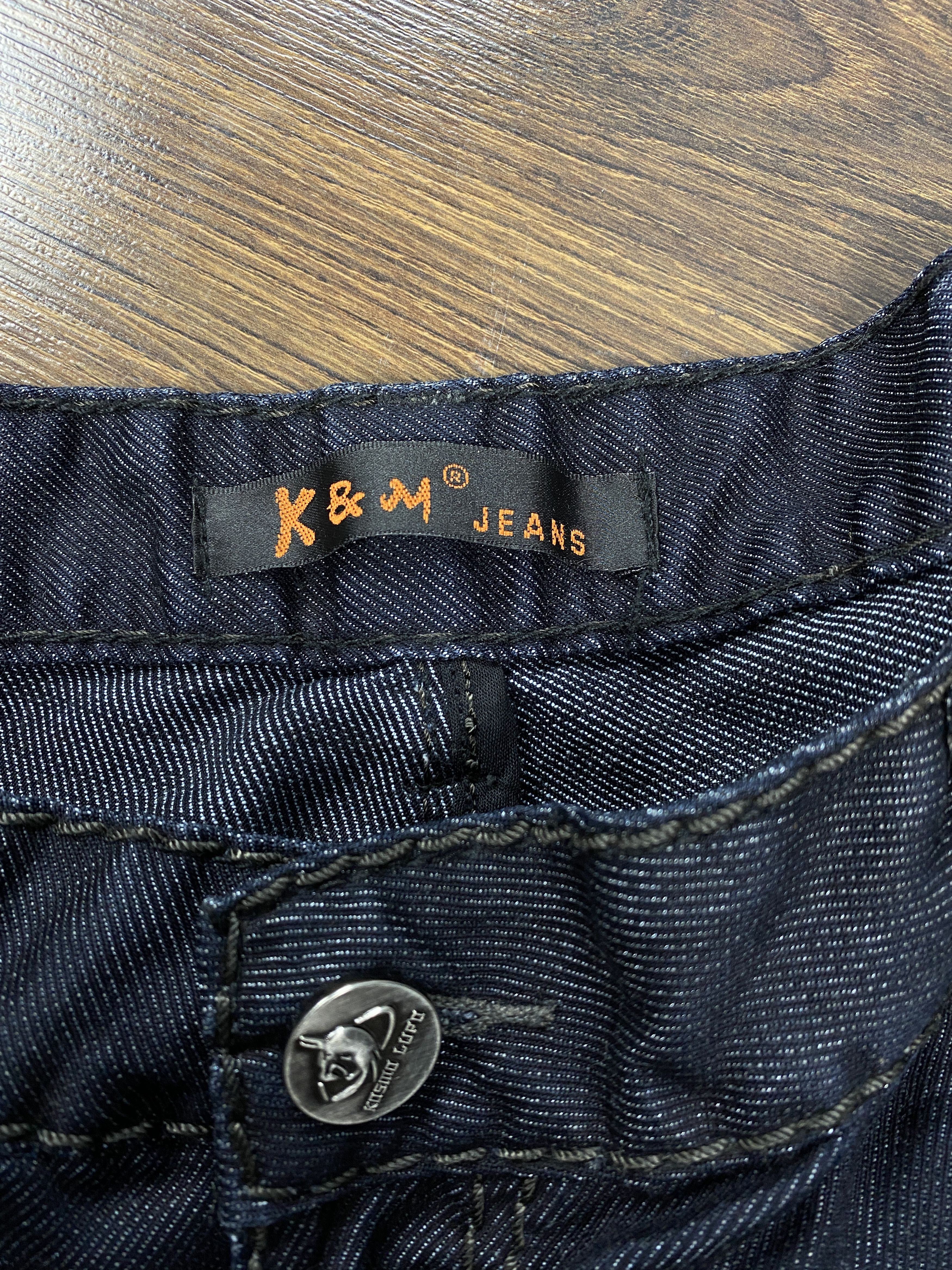 Japanese Brand K&M Kosmo Lupo Vintage Mini Logo Jeans Denim Pants Size US 34 / EU 50 - 3 Thumbnail