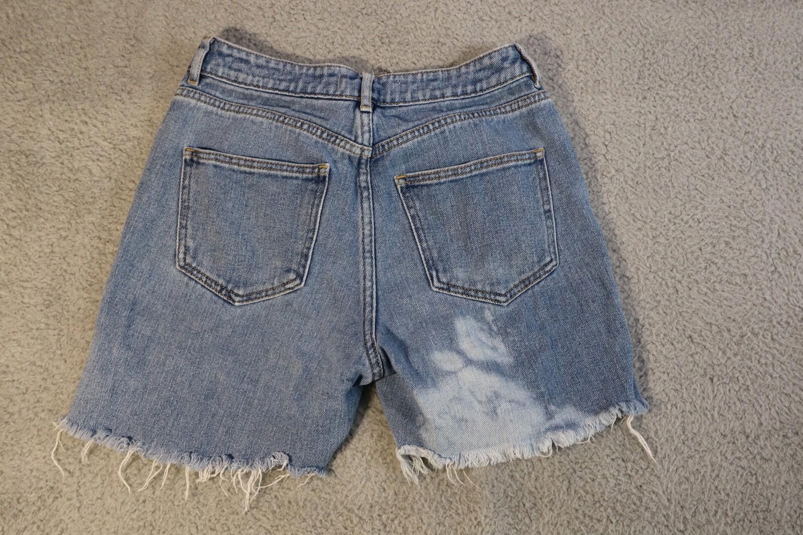 Pacsun Pacsun Mom Short Women's 24 Blue Denim Distressed Frayed Hem Size 24" / US 00 / IT 34 - 6 Thumbnail