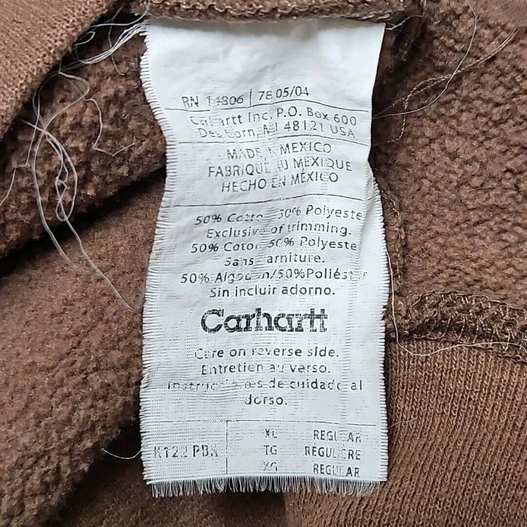 Carhartt Carhartt Distressed Sweatshirt Mens XL Loose Fit Hooded Zip Size US XL / EU 56 / 4 - 8 Thumbnail
