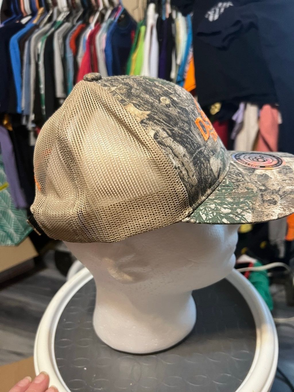 Other Unisex Bretmor Headwear Camo Trucker Hat Tan/Green One Size Size ONE SIZE - 4 Thumbnail