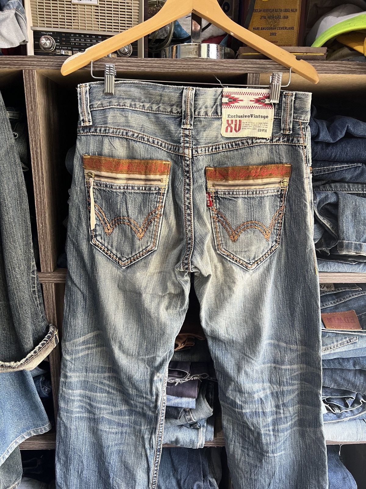 Edwin 🔥Edwin Exclusive Vintage XV Distressed Denim Size US 33 - 14 Thumbnail