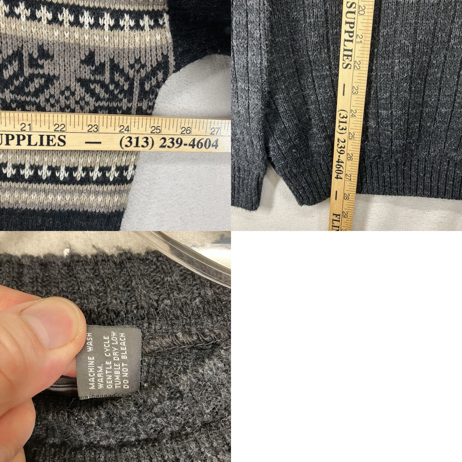 Vintage VINTAGE David Taylor Sweater Mens LT TALL Fair Isle Knit Pullover Black Crew Neck Long Sleeve 90s USA Pullover Jumper Knit Casual Size US L / EU 52-54 / 3 - 9 Thumbnail