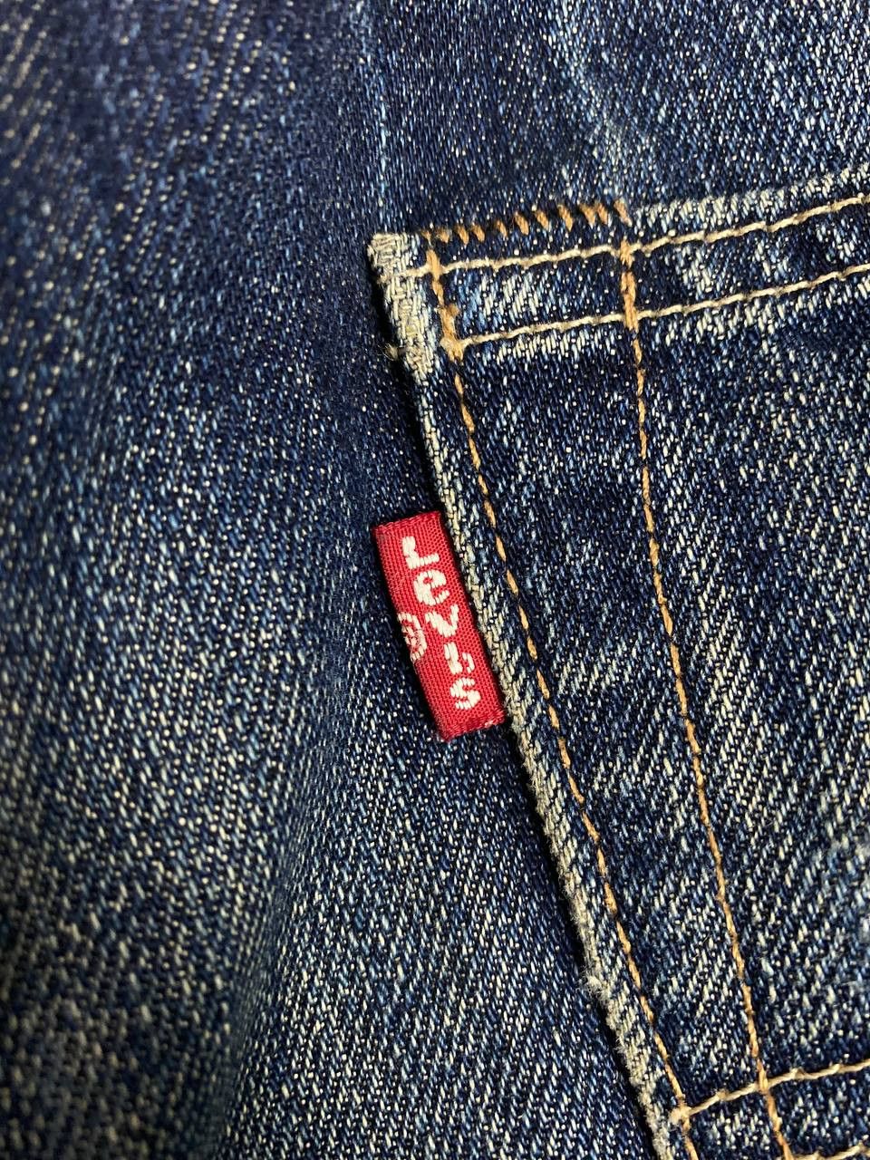 Levi's levis 501 darkwash distressed denim nice design Size US 34 / EU 50 - 5 Thumbnail
