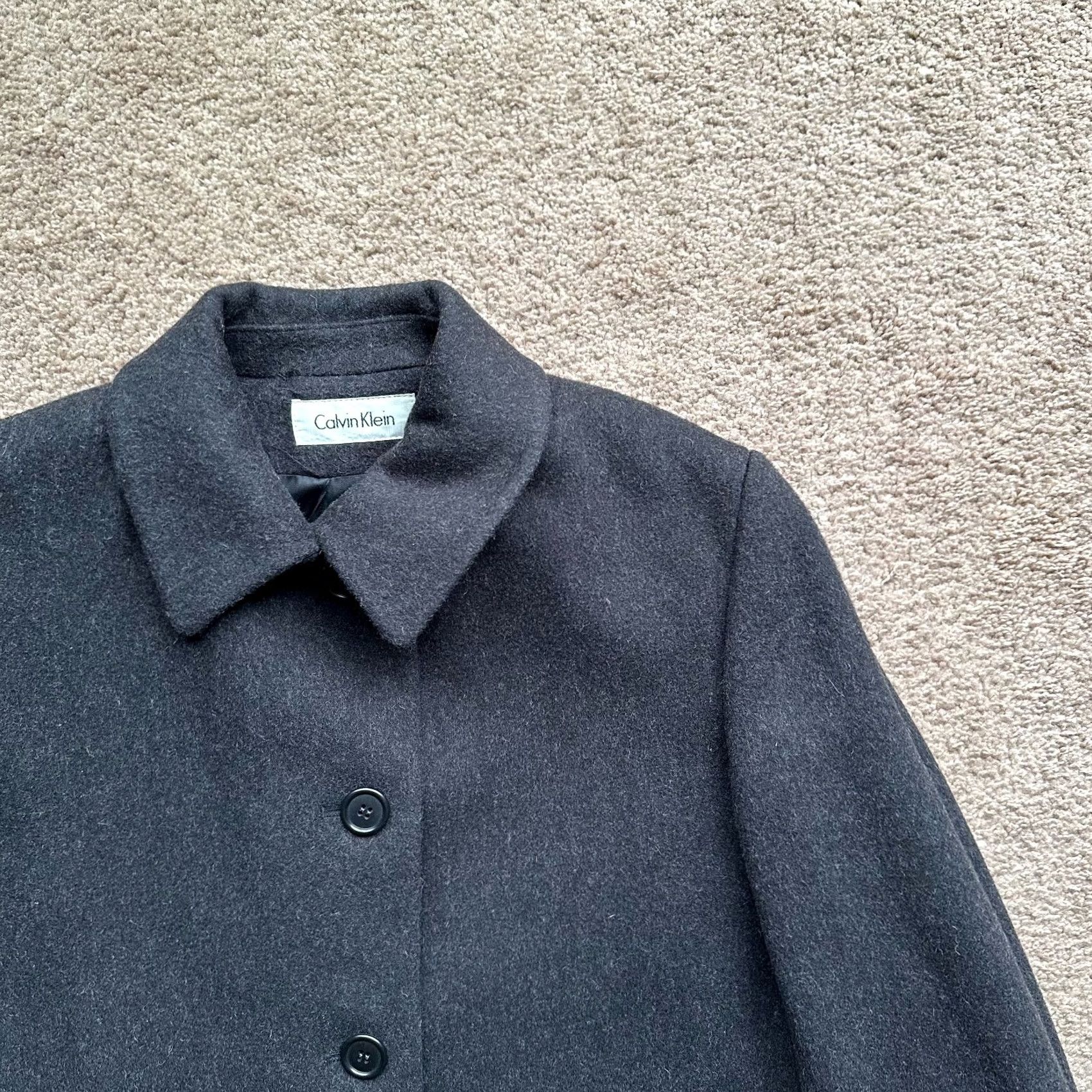 Calvin Klein Calvin Klein Coat Womens 8 100% Merino Wool Gray Jacket Size M / US 6-8 / IT 42-44 - 6 Thumbnail