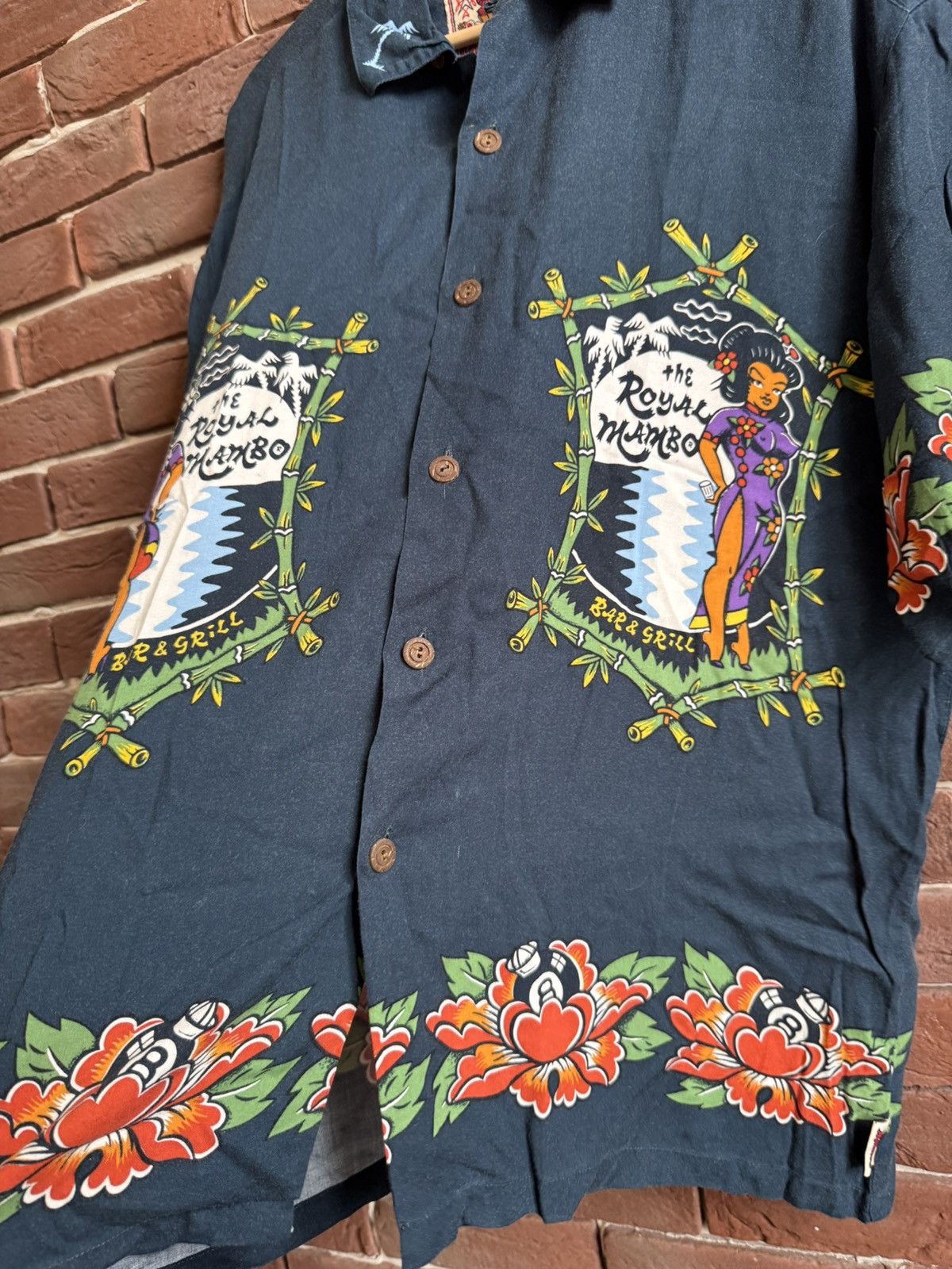 Mambo Vintage 90s MAMBO Shirt Traditional Tattoo Australia Hawaii Size US L / EU 52-54 / 3 - 4 Thumbnail