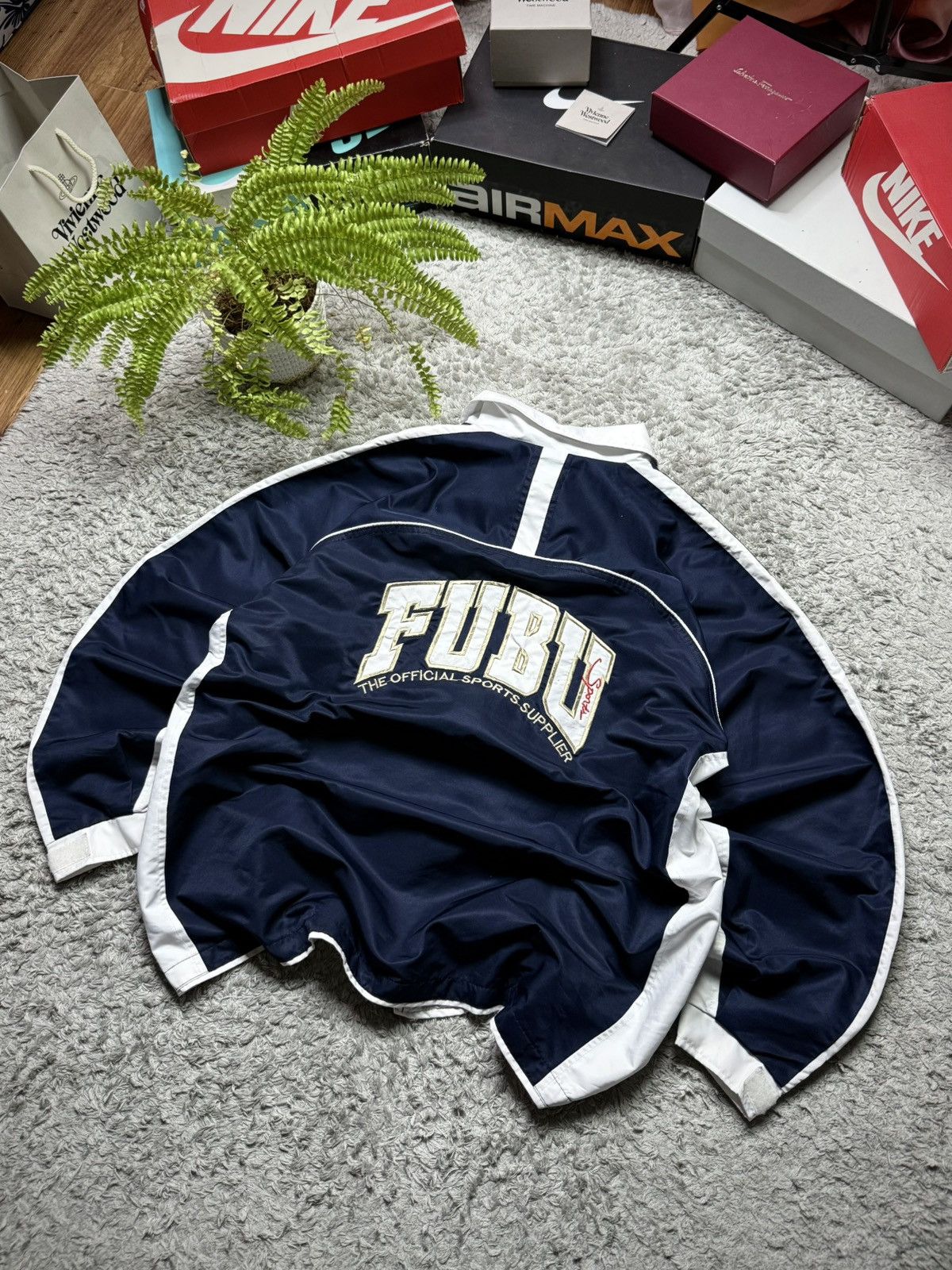 Fubu 90s Fubu Rare Jacket Vintage Big Logo Skate Streetwear Y2K Size US L / EU 52-54 / 3 - 2 Thumbnail