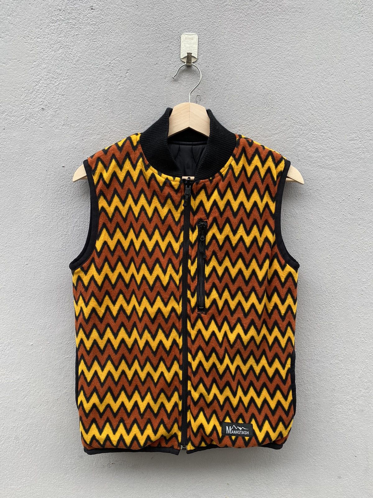 20471120 × Japanese Brand × Manastash 🔥MANASTASH Configuration Quilted Reversible Vest Size 38L - 2 Thumbnail