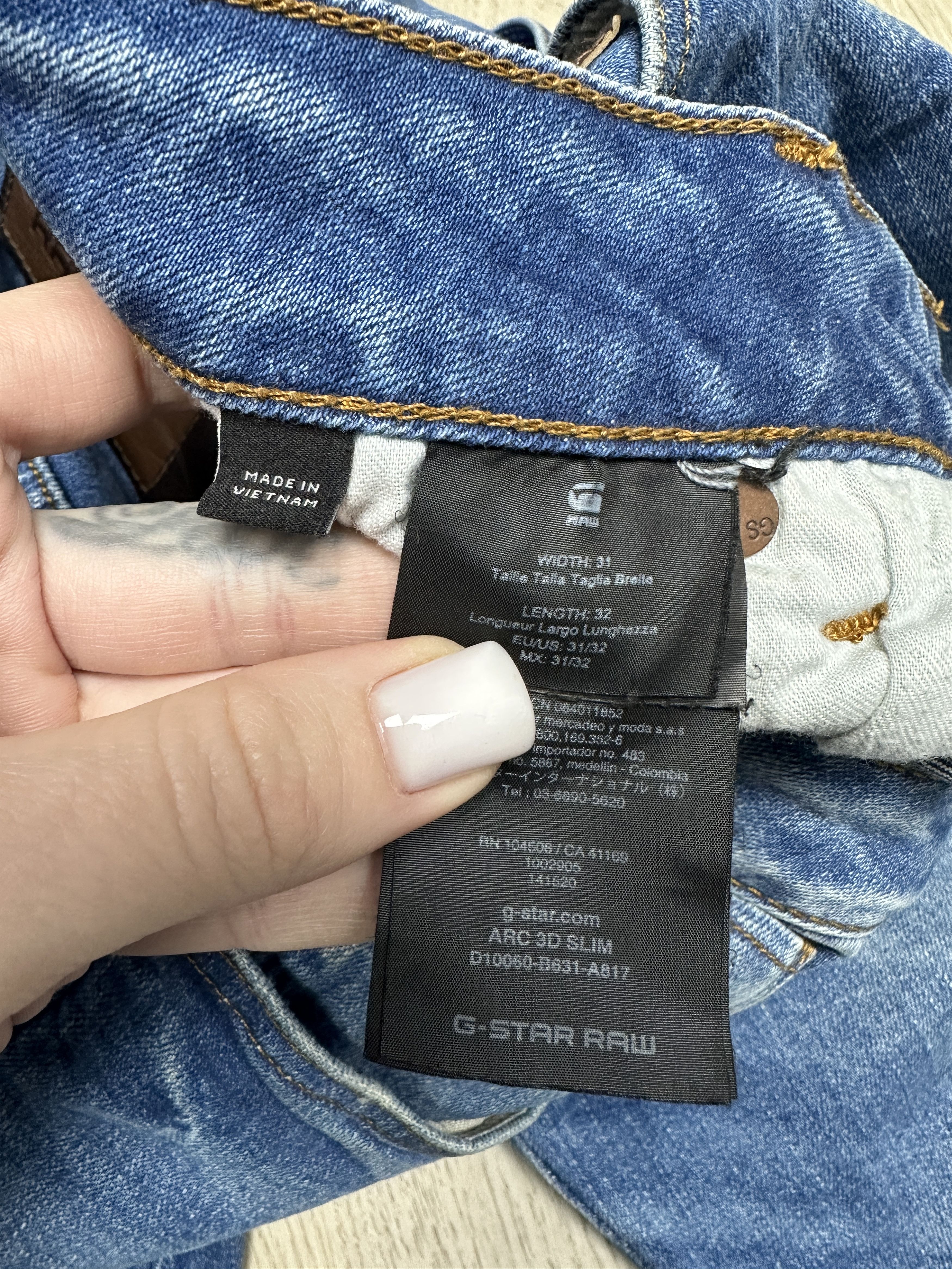 G-Star G Star Raw Mens Arc 3D Slim Denim Pants Jeans Size US 31 - 5 Thumbnail