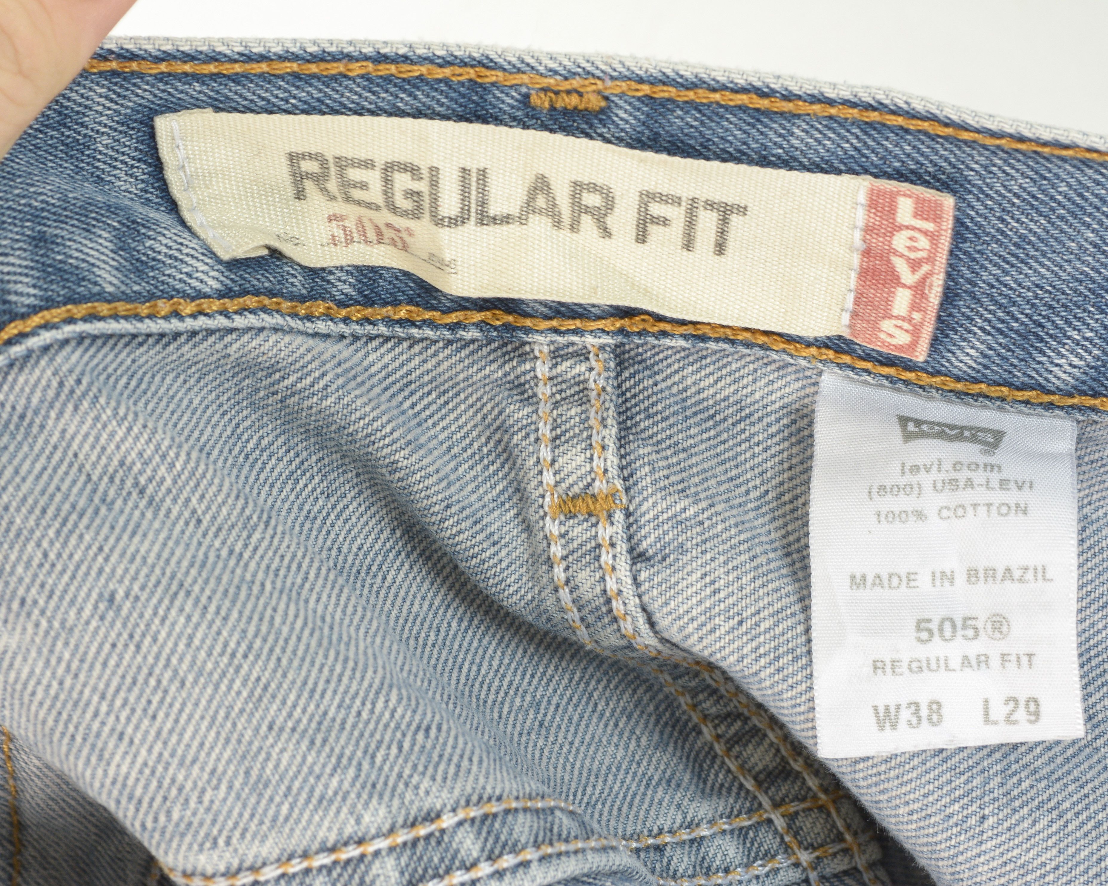 Levi's 505 Vintage W38 L29 Regular Straight Jeans Denim Brazil Size US 38 / EU 54 - 6 Thumbnail