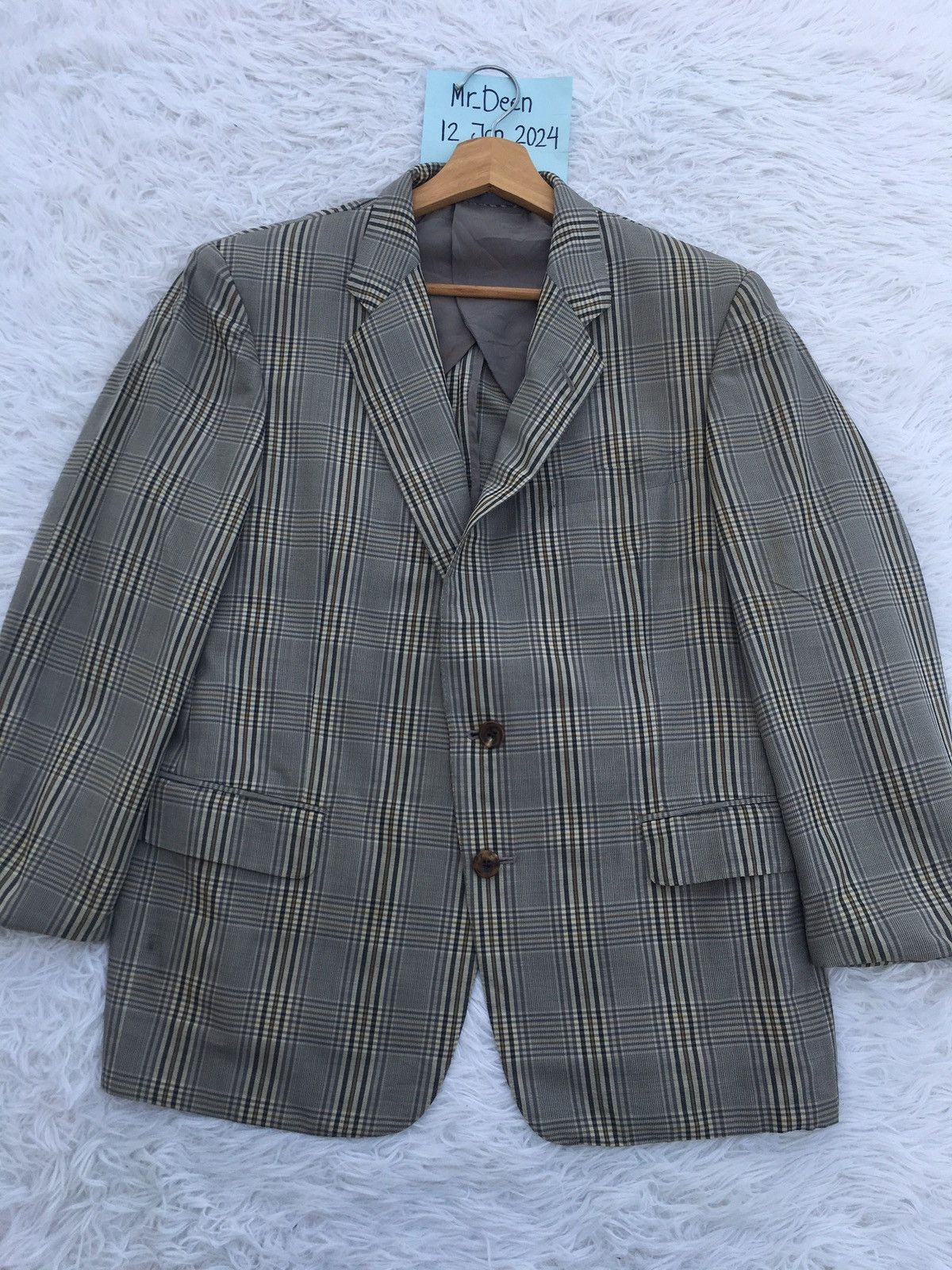 Burberry Rare Vintage Burberry Checkered Blazer Size 36R - 4 Thumbnail