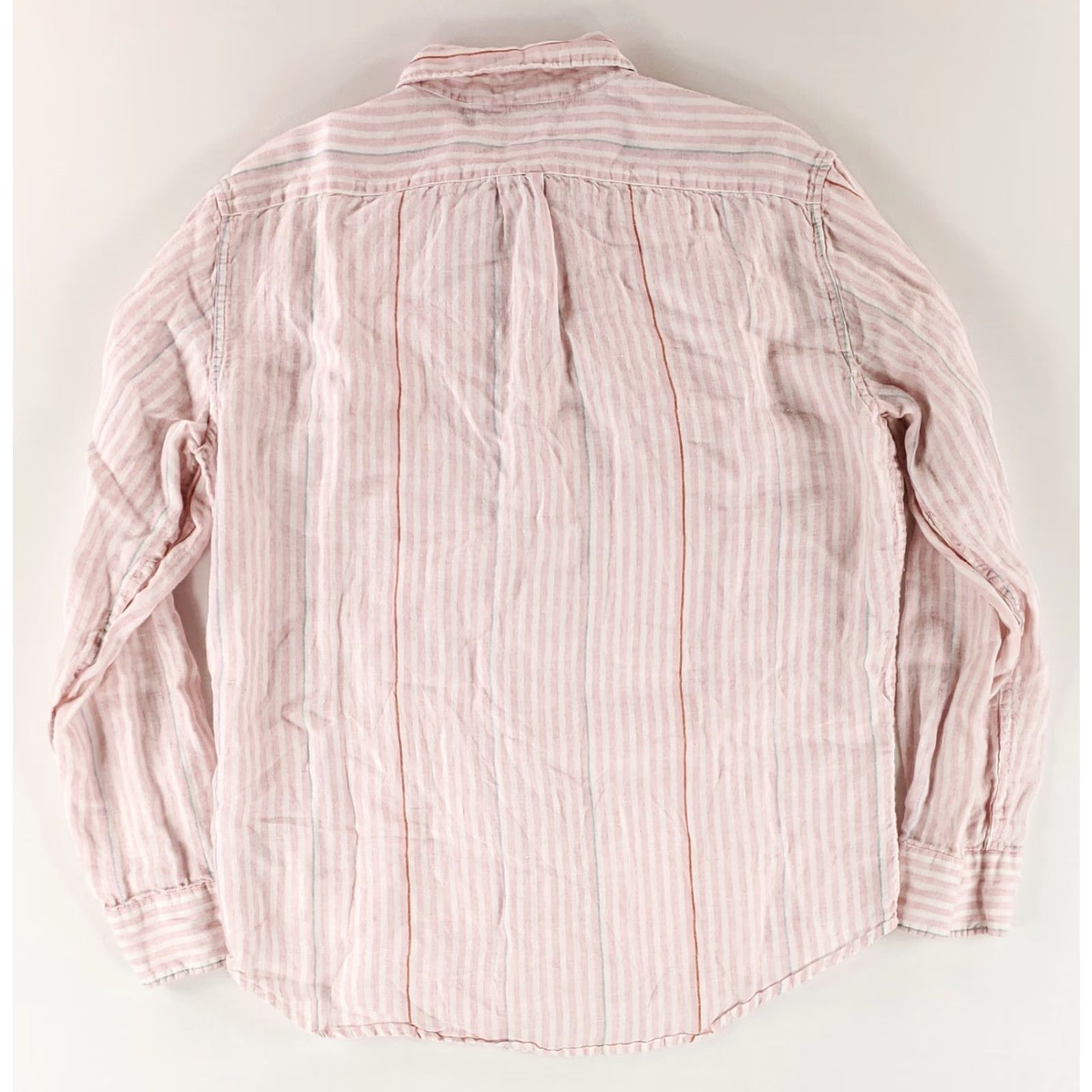J.Crew J Crew Shirt Linen Baird McNutt Button Down Pink White Slim Striped Mens L Size US L / EU 52-54 / 3 - 3 Thumbnail