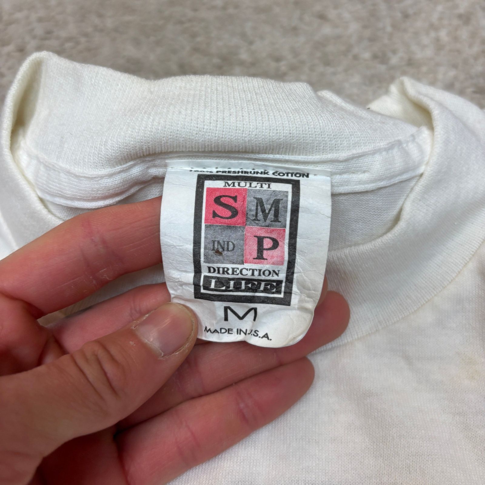 Vintage Rare Vintage 90s SMP Skateboarding Logo T Shirt Men's Medium Size US M / EU 48-50 / 2 - 5 Thumbnail