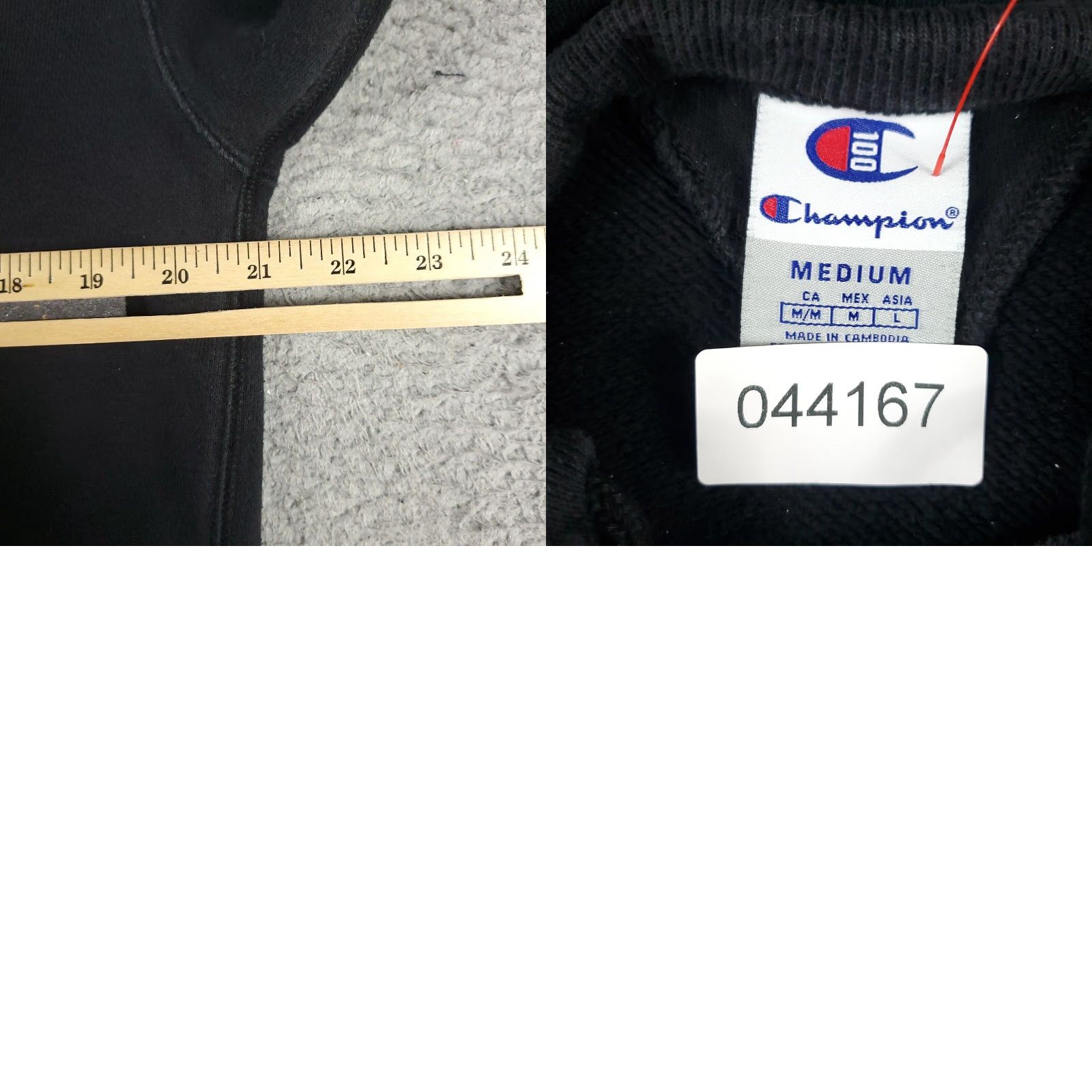 Champion Champion Black Pullover Hoodie Womens Medium Solid Cotton Blend Regular Fit Size M / US 6-8 / IT 42-44 - 8 Thumbnail