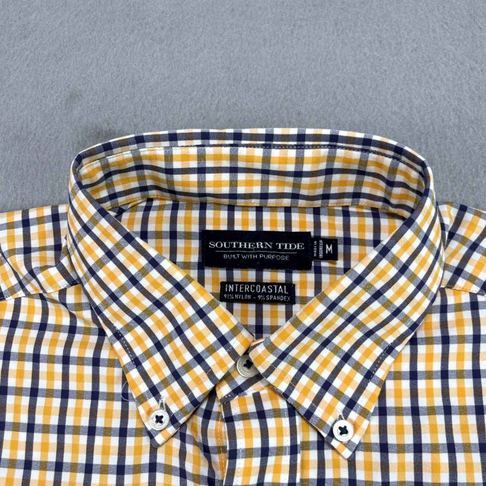 Southern Tide Southern Tide Shirt Mens M Yellow Plaid Intercoastal Button Down Stretch Size US M / EU 48-50 / 2 - 3 Thumbnail