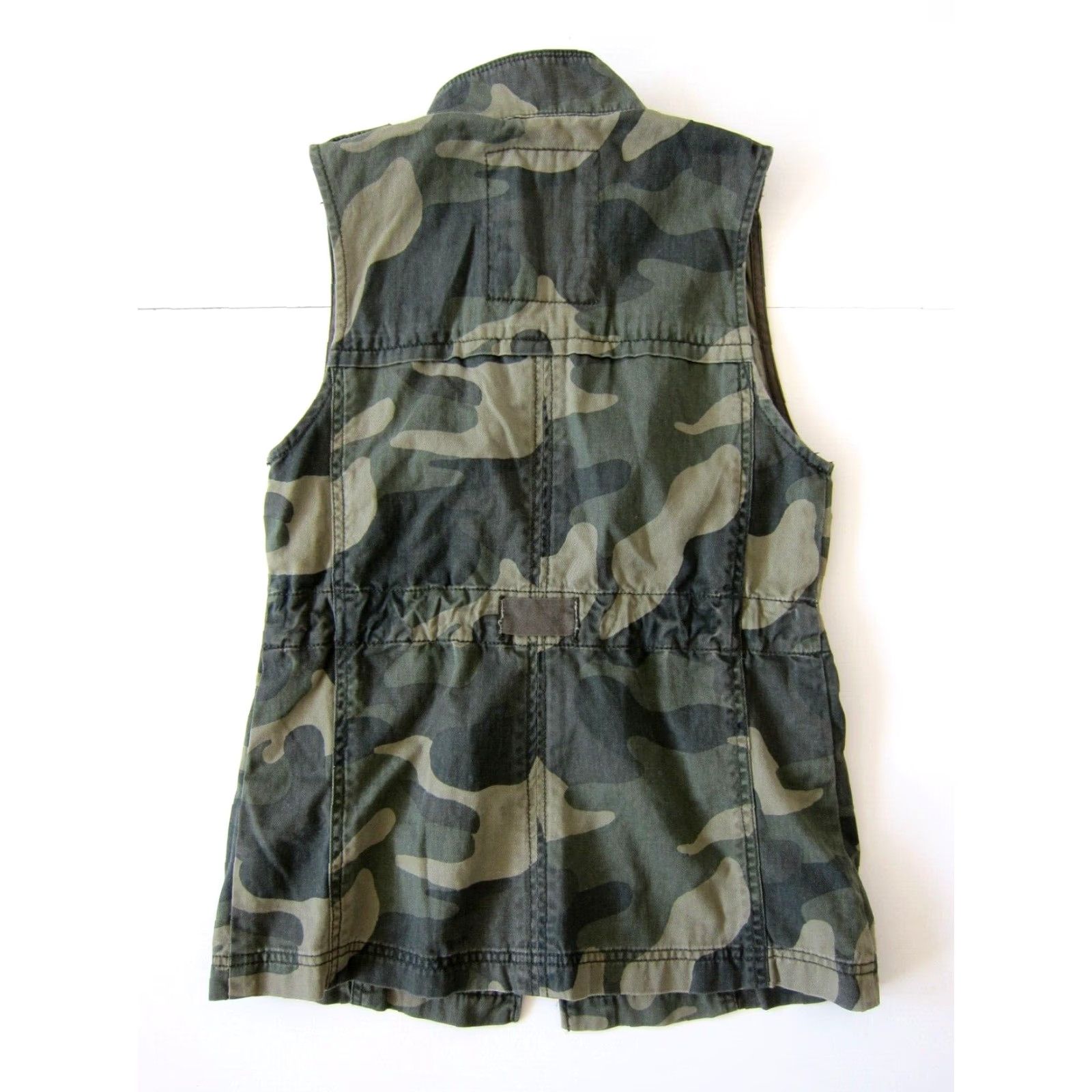 Abercrombie & Fitch Abercrombie & Fitch Vest Woman XS Army Green Camouflage 100% Cotton Cargo Pocket Vest Womens XS Size XS / US 0-2 / IT 36-38 - 2 Thumbnail