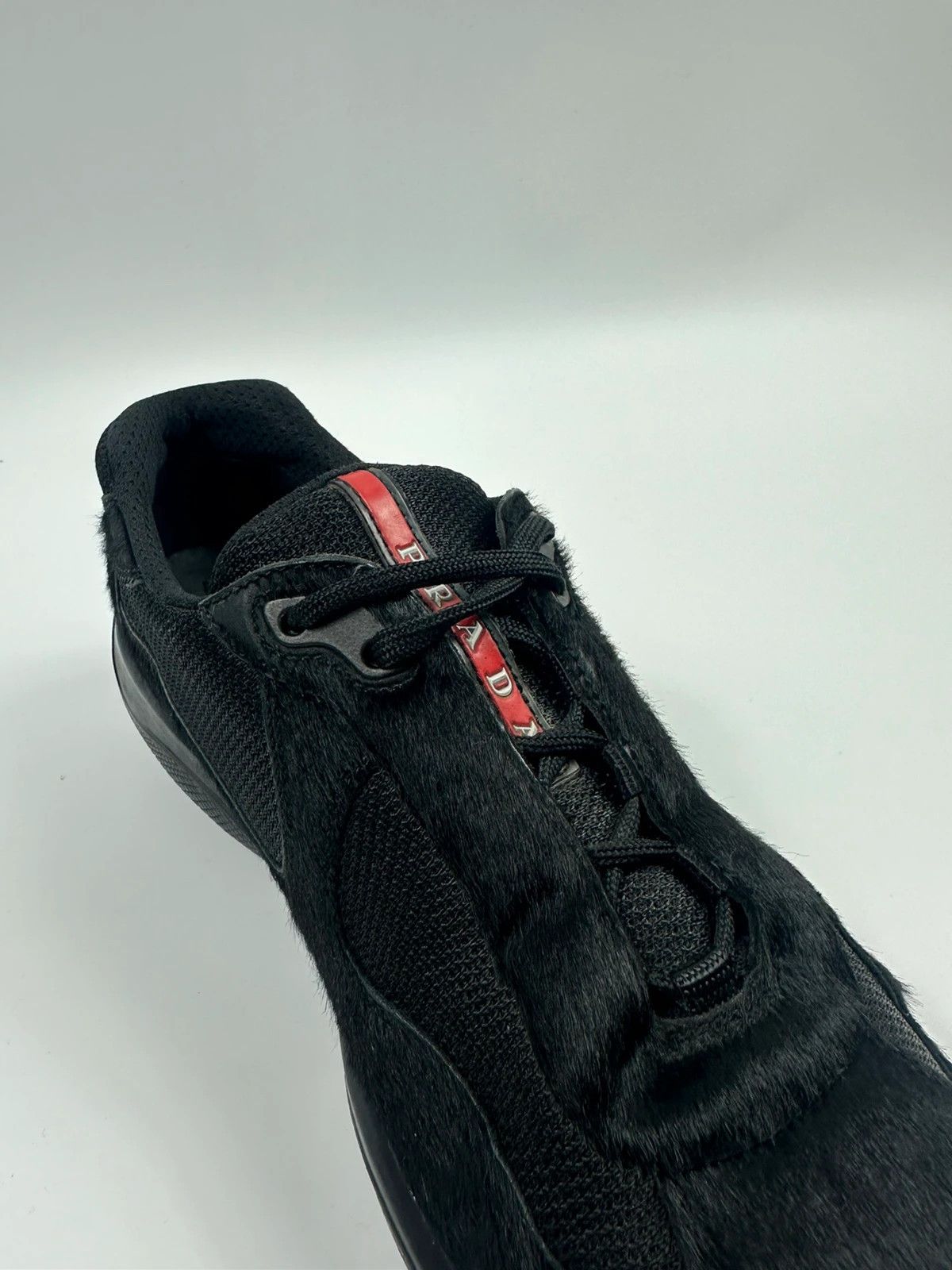 Prada Prada Sport 00’s Black Fur Americas Cup Sneakers Size US 10.5 / EU 43-44 - 6 Thumbnail
