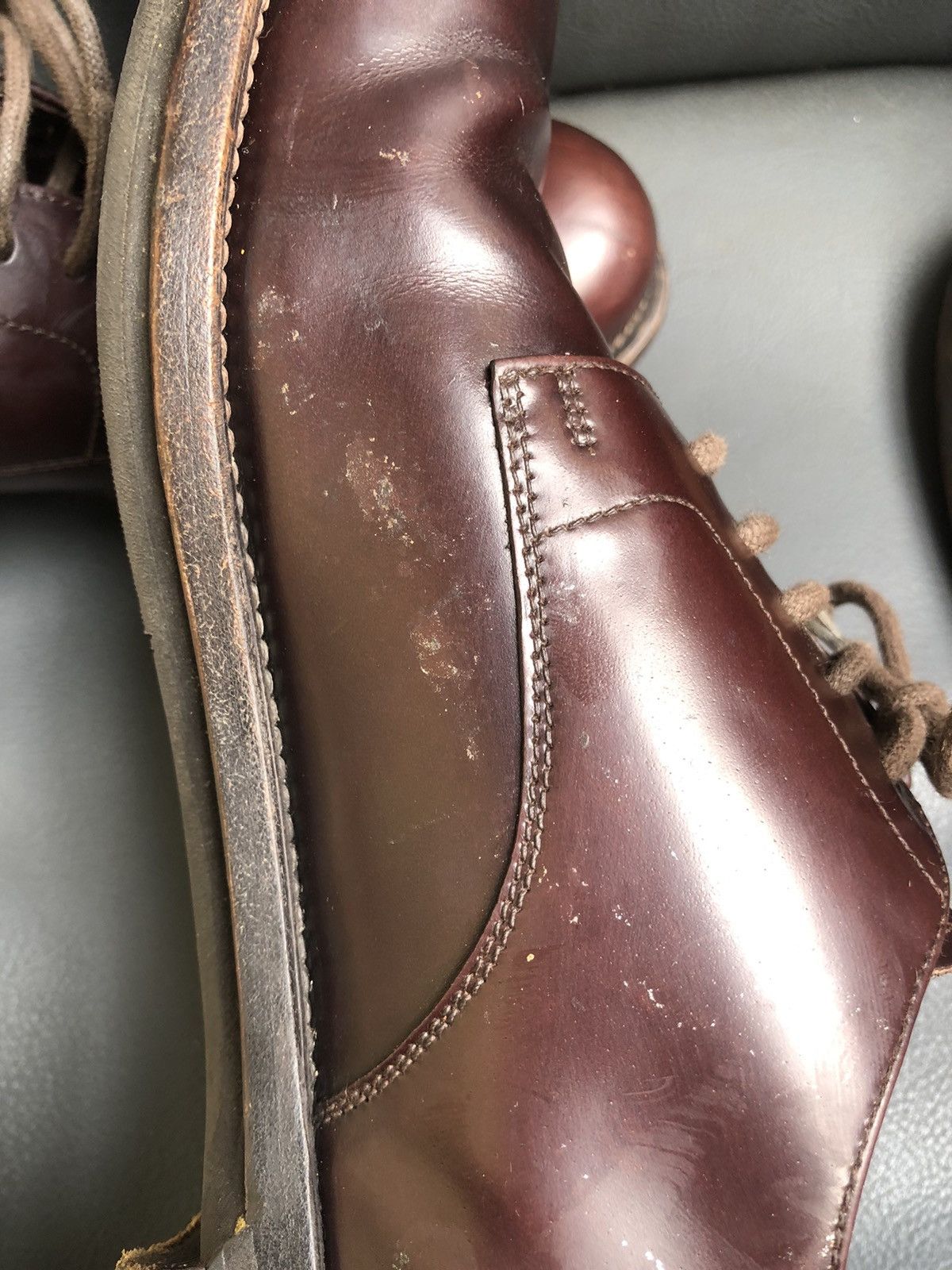 Prada PRADA Brown Leather Men’s Derby Dress shoes Size 7.5 Size US 7.5 / EU 40-41 - 23 Thumbnail
