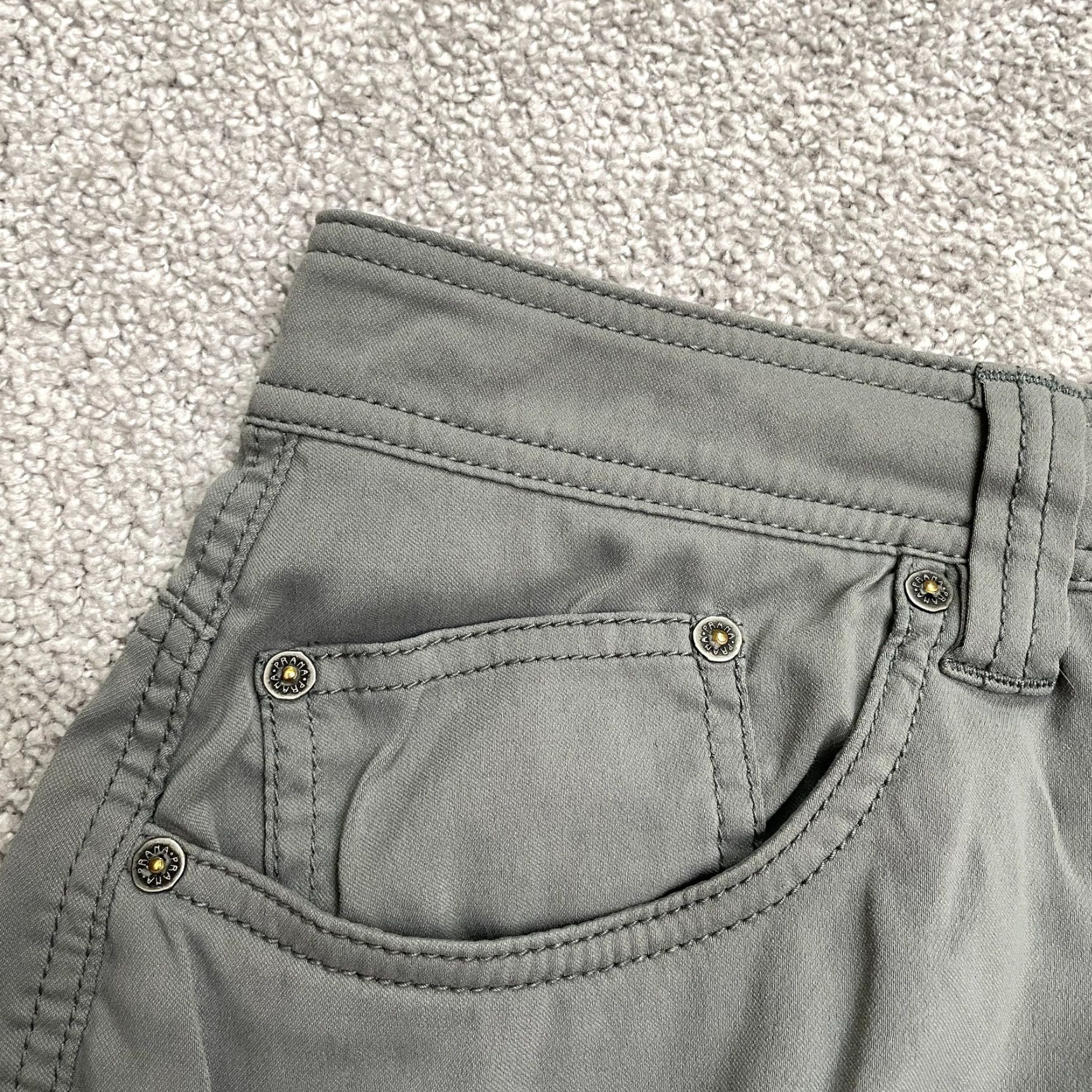Prana VINTAGE Prana Men's Trail Shorts Chino Casual Travel Microfiber 9-Inch Inseam Gray Size US 35 - 4 Thumbnail