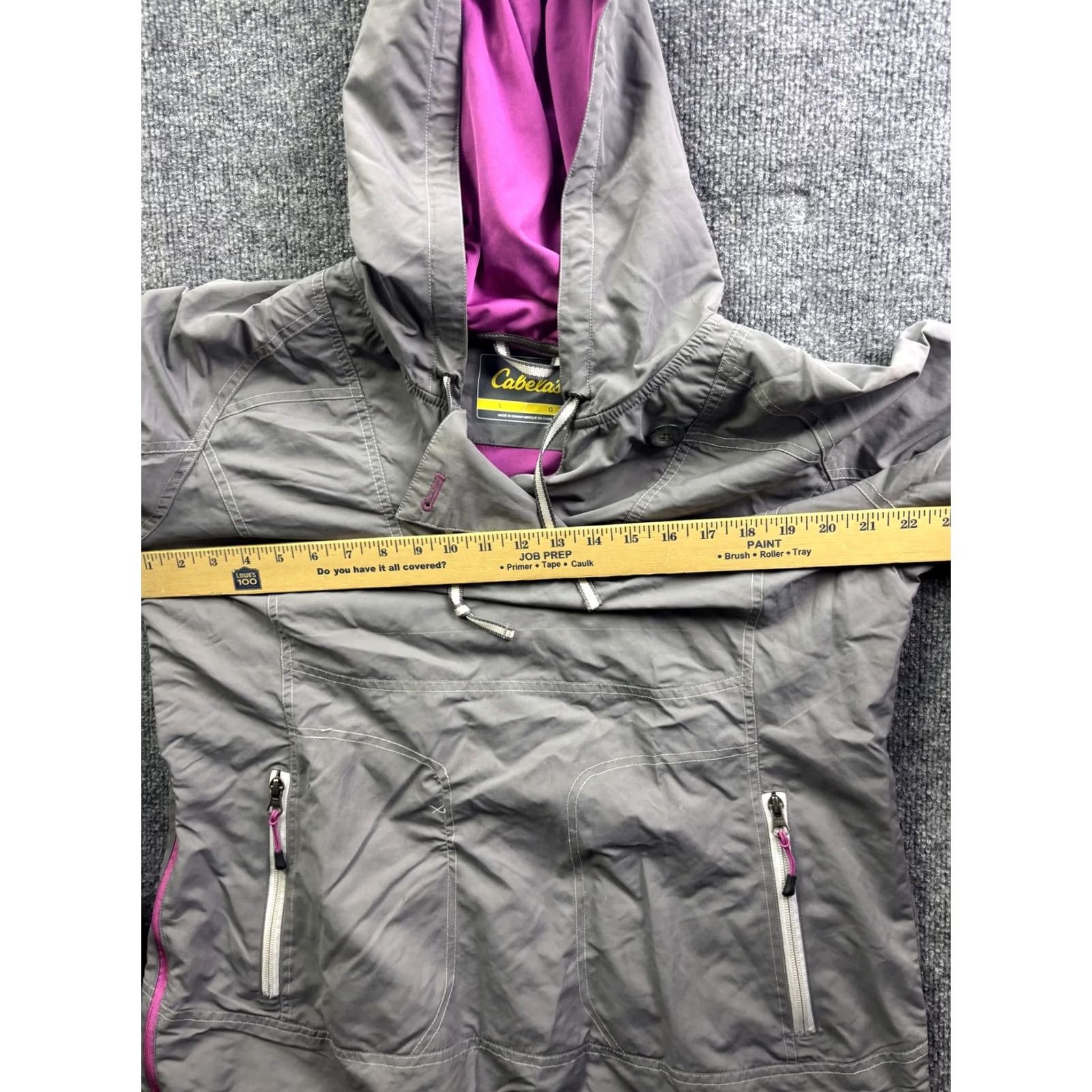 Vintage Cabela's Jacket Womens L Gray Hooded Anorak Pullover Zip Pockets Outdoor Size L / US 10 / IT 46 - 3 Thumbnail