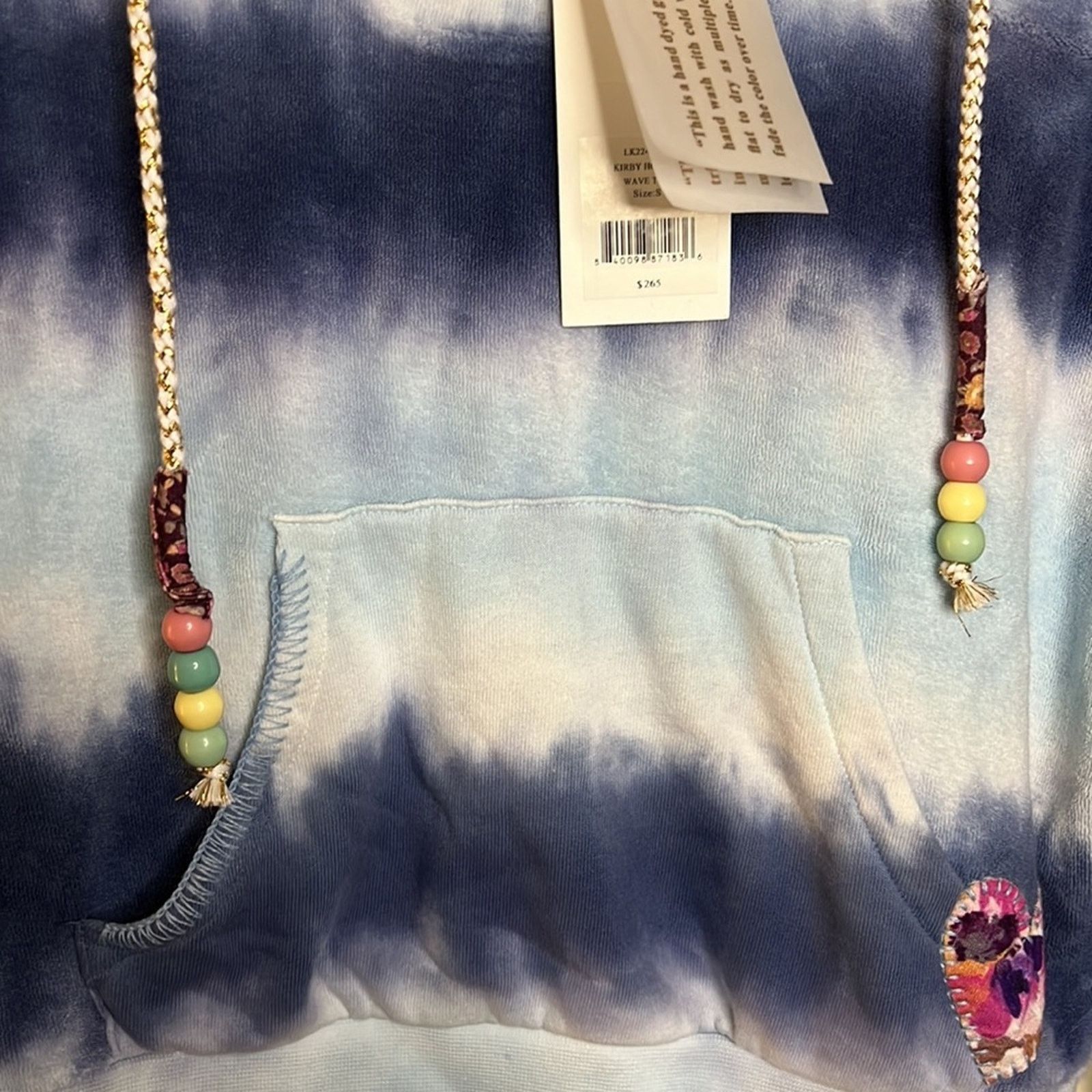 LoveShackFancy LoveShackFancy Kirby Hoodie Sweater- Blue Wave Size S Size S / US 4 / IT 40 - 7 Thumbnail