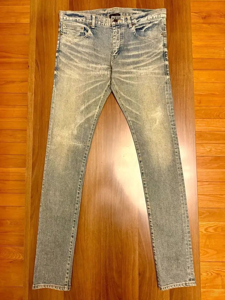 Saint Laurent Paris by Hedi 13AW Runway Distressed Denim-25