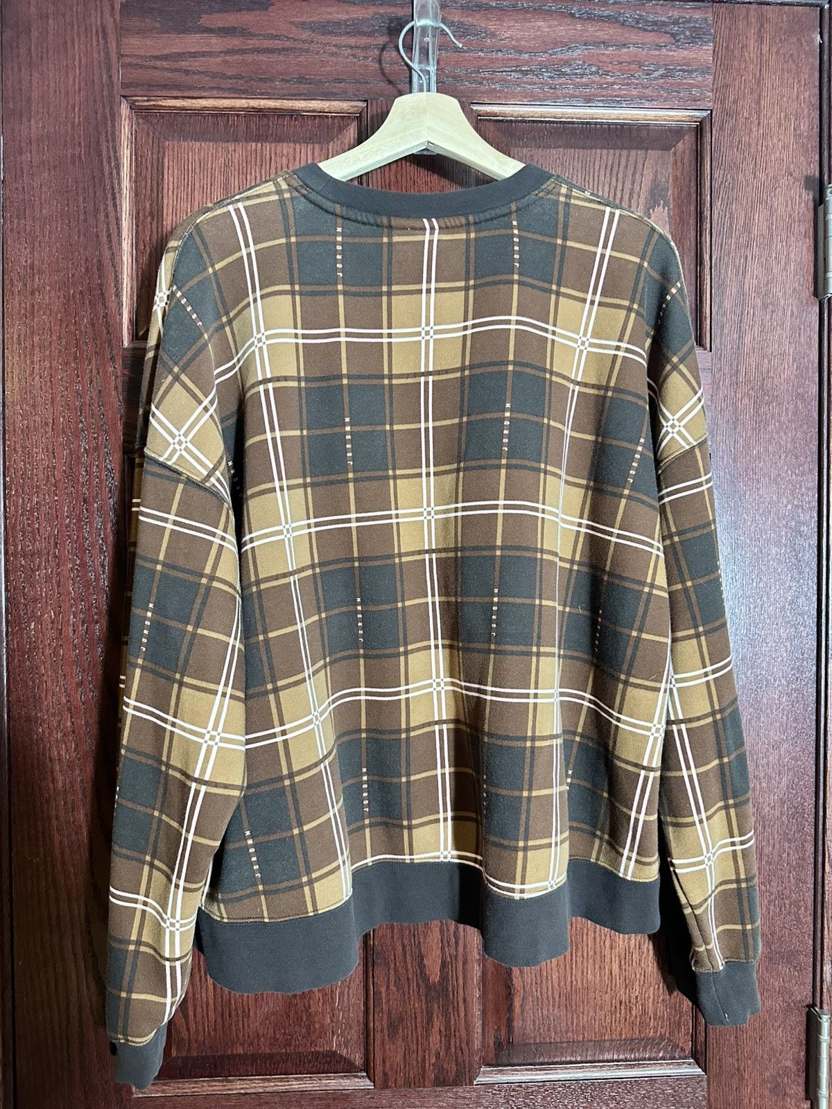 Jordan Brand Nike Jordan Brooklyn Fleece Plaid Sweatshirt Archaeo Brown Size XL / US 12-14 / IT 48-50 - 5 Thumbnail